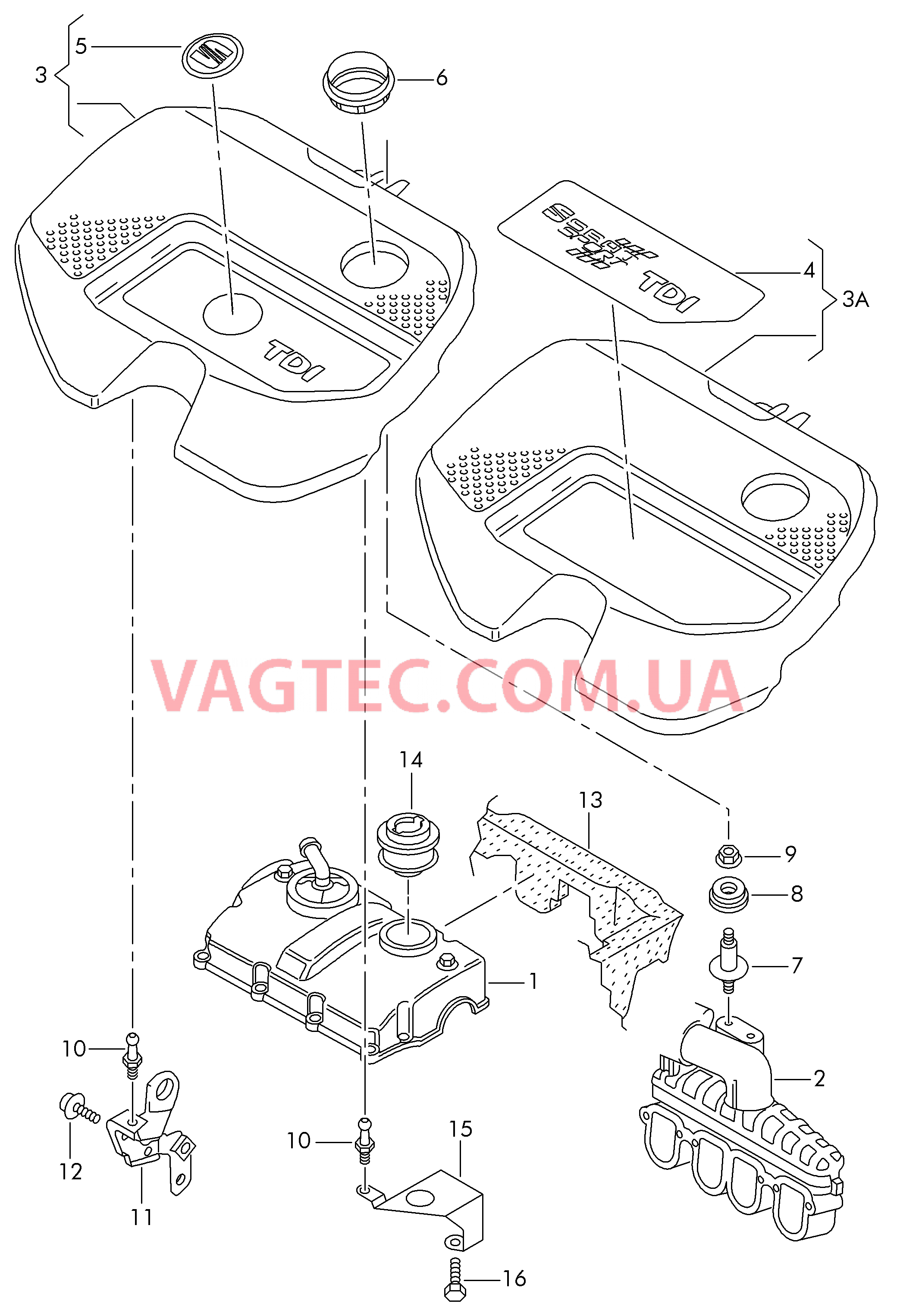 Защ. кожух впускн. коллектора  для SEAT CO 2006