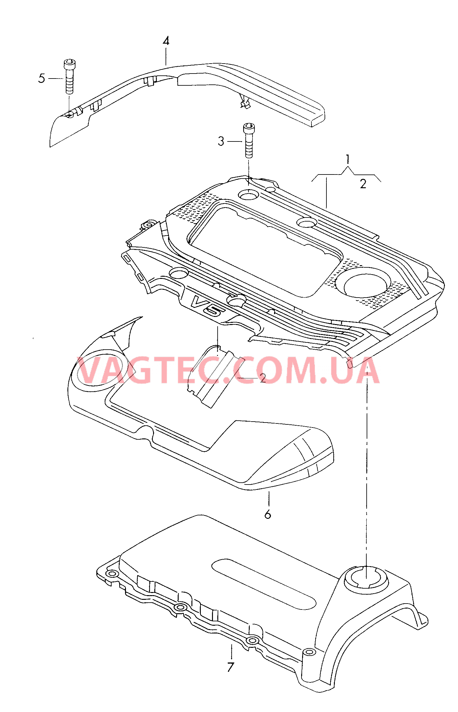 Защ. кожух впускн. коллектора  для SEAT Leon 2000