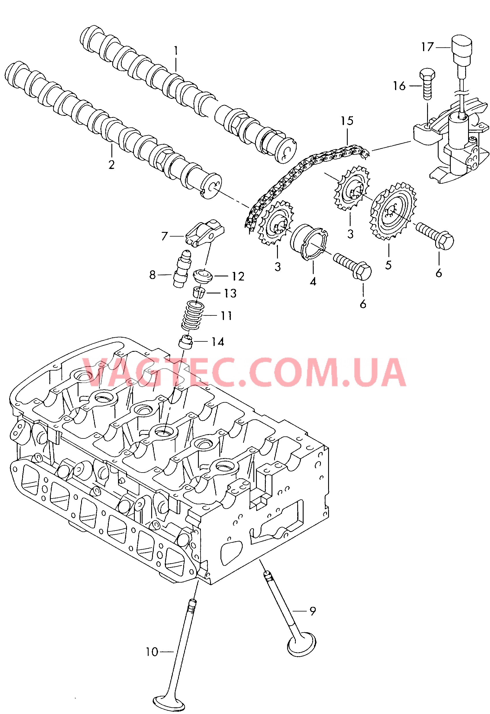 Распределительный вал, клапаны  для SEAT Toledo 2004