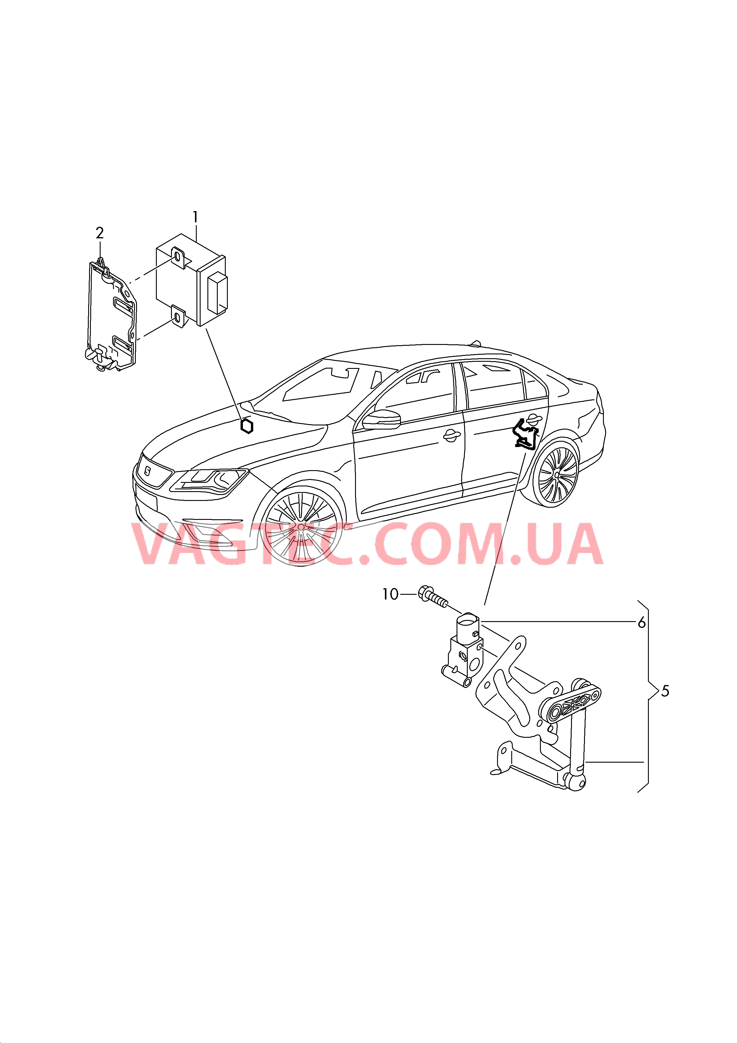 Корректор фар  для SEAT Toledo 2017