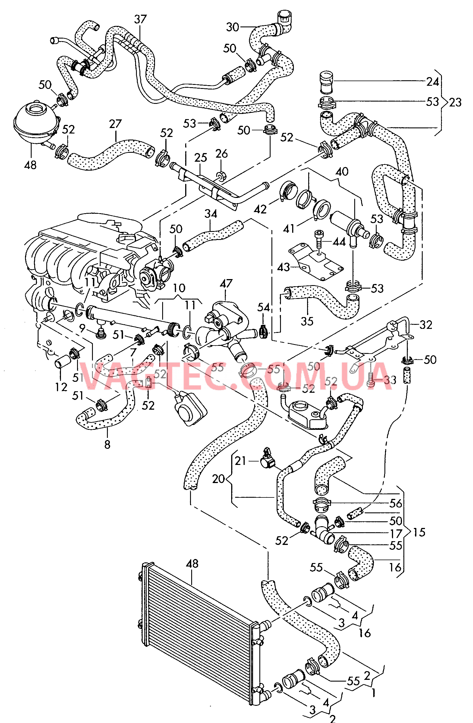 Жидкостное охлаждение  для VOLKSWAGEN GOLF 2005-1