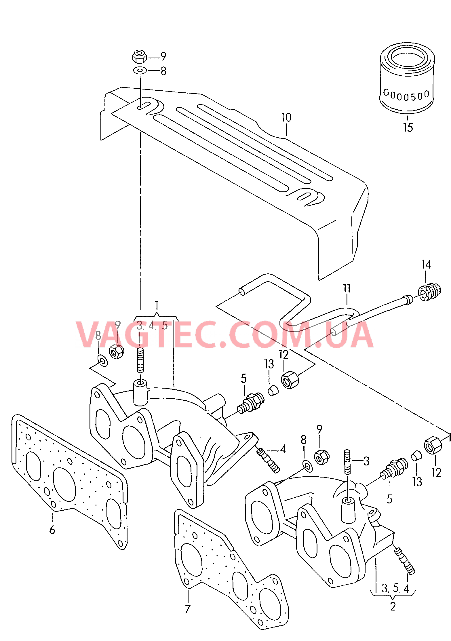 Выпускной коллектор  для VOLKSWAGEN GOLF 2001