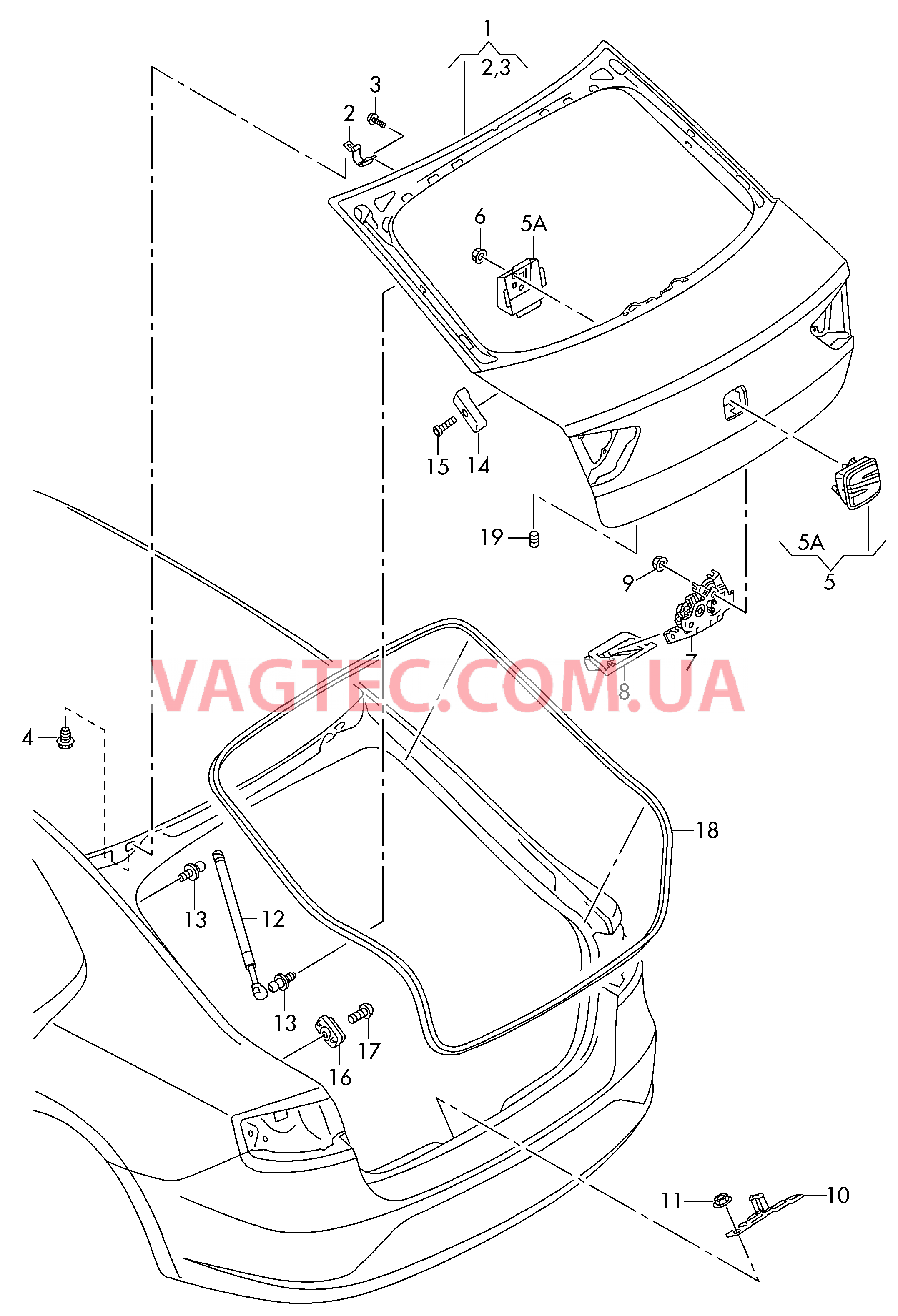 Крышка багажного отсека  для SEAT Toledo 2014