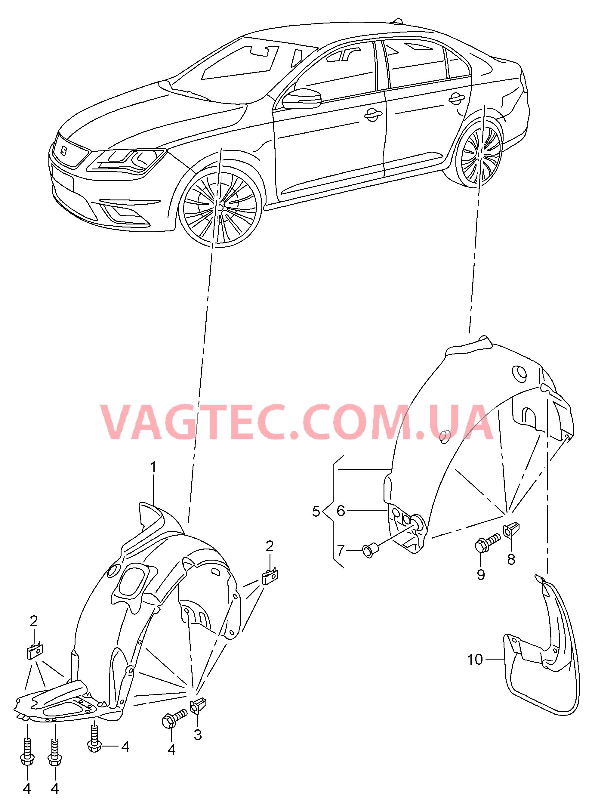 Локер колесной арки  для SEAT Toledo 2017