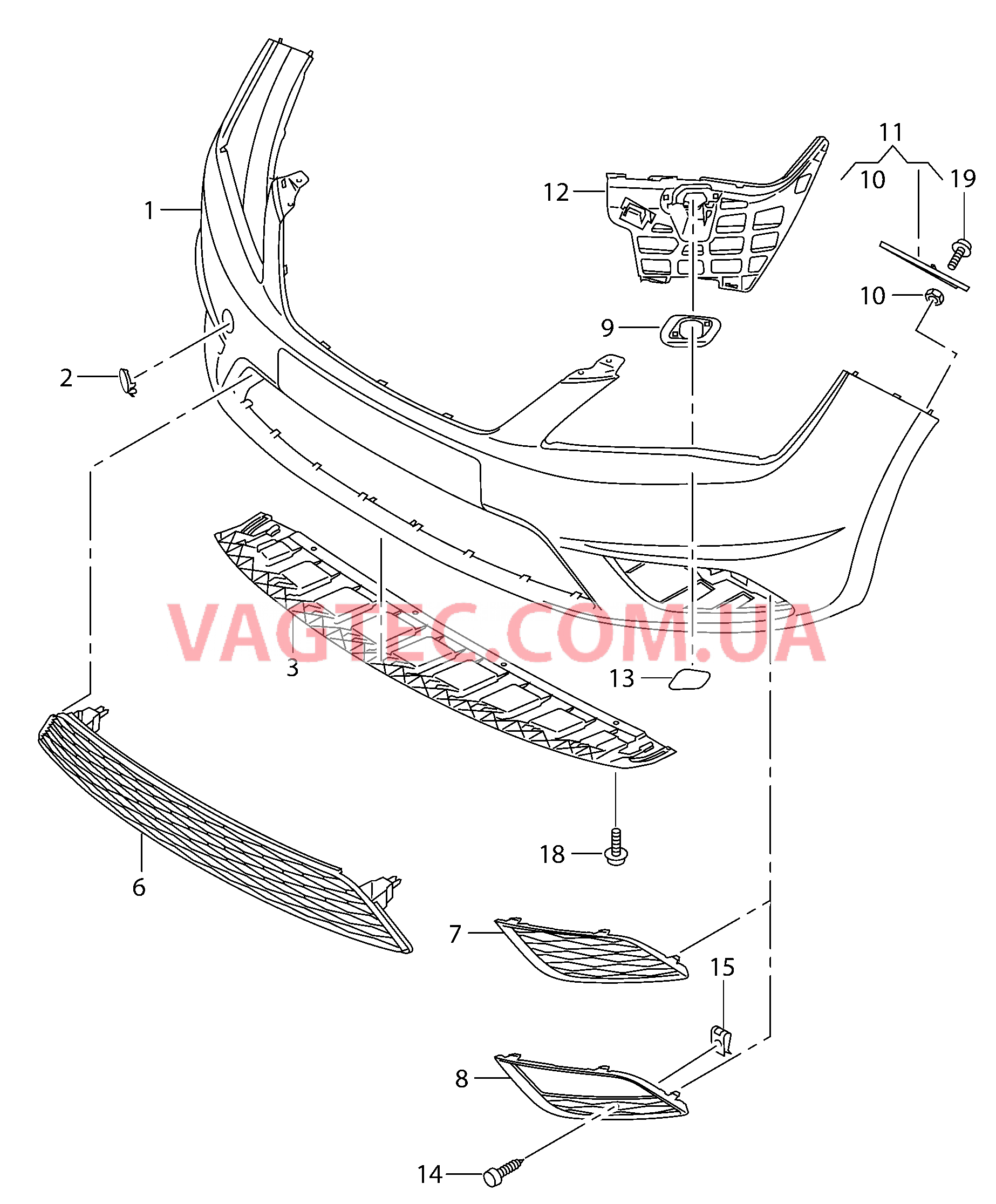 Бампер  для SEAT Toledo 2015