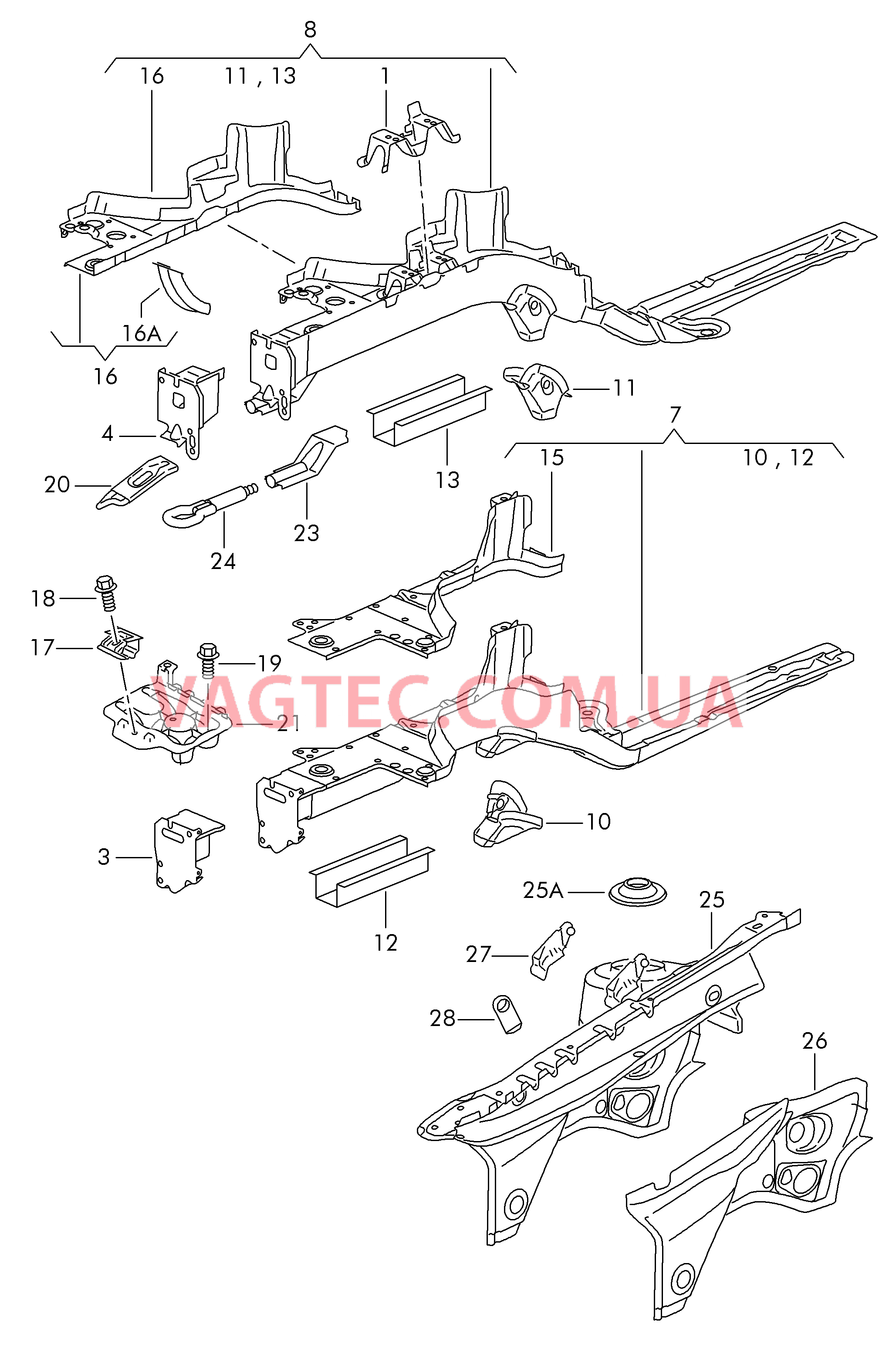 Лонжерон  для SEAT Toledo 2000