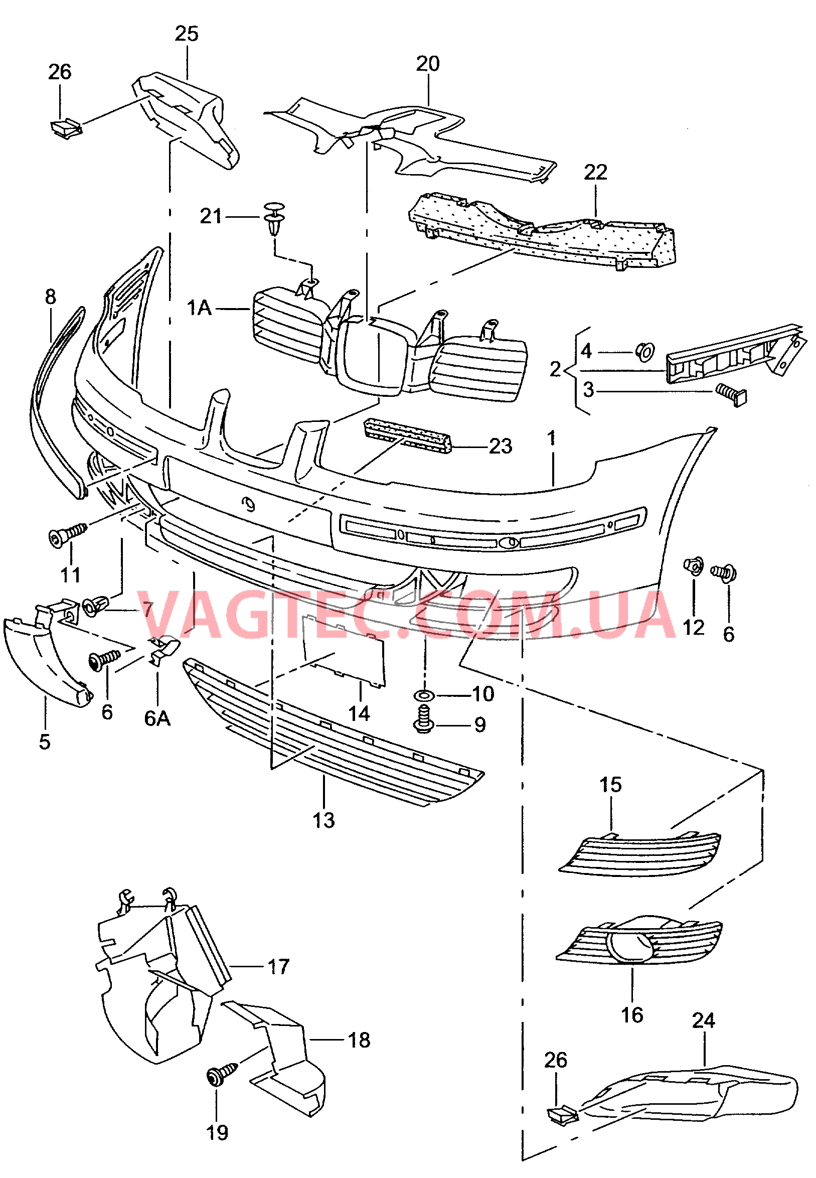 Бампер  для SEAT Toledo 2000