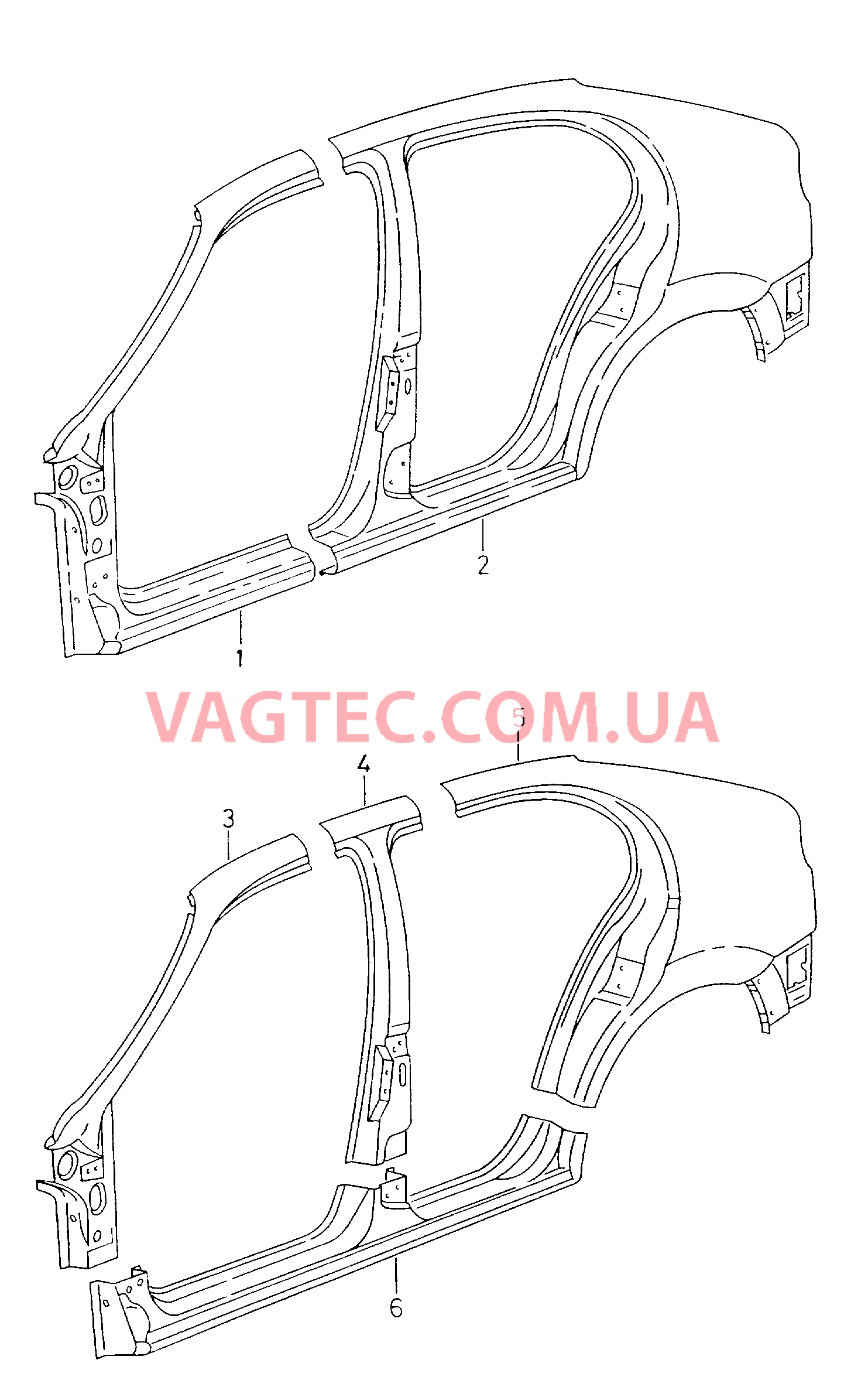 Отрезные детали боковины  для SEAT Leon 2002