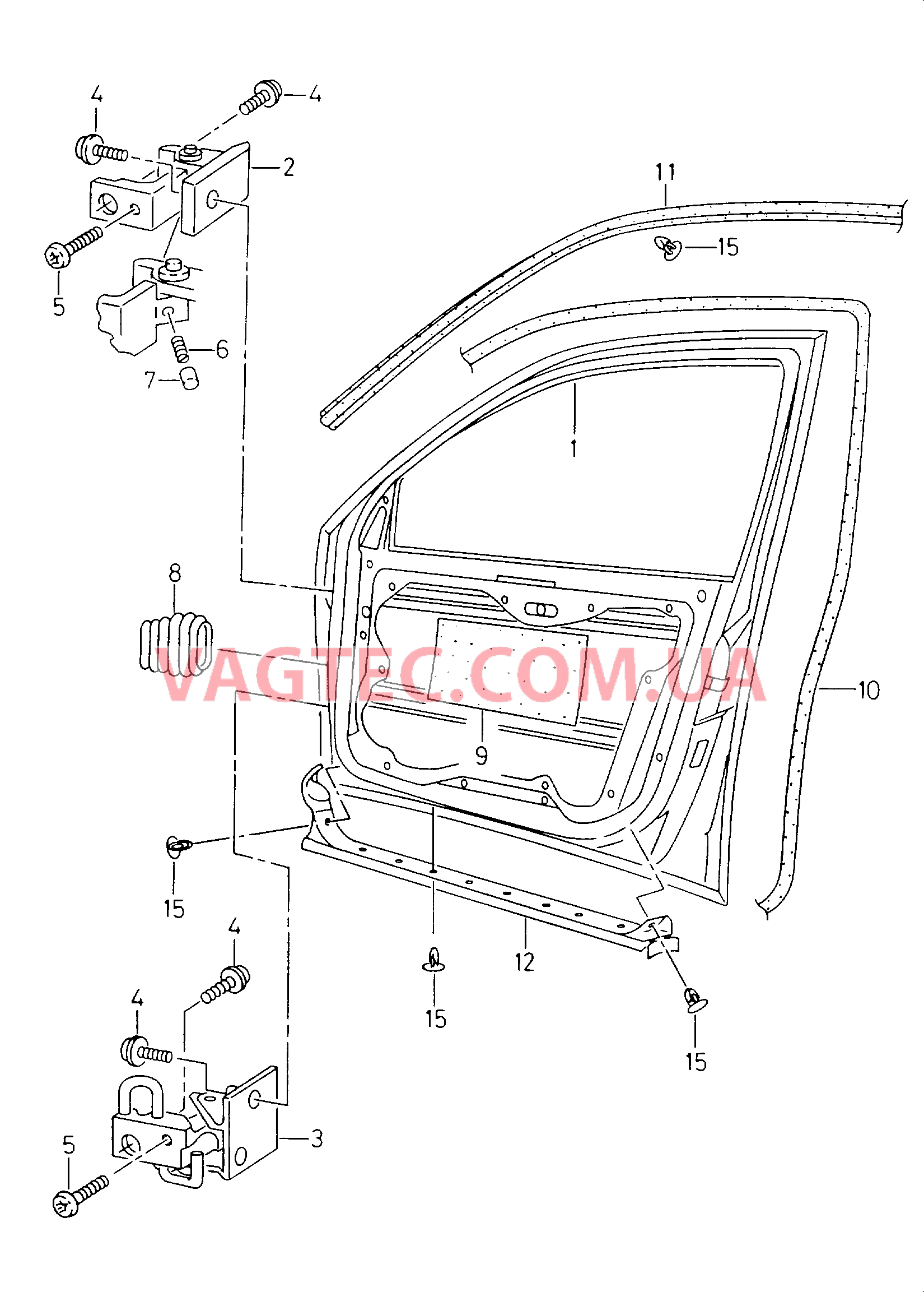 Двери Петля двери Уплотнитель двери Фиксатор двери  для SEAT Toledo 2004