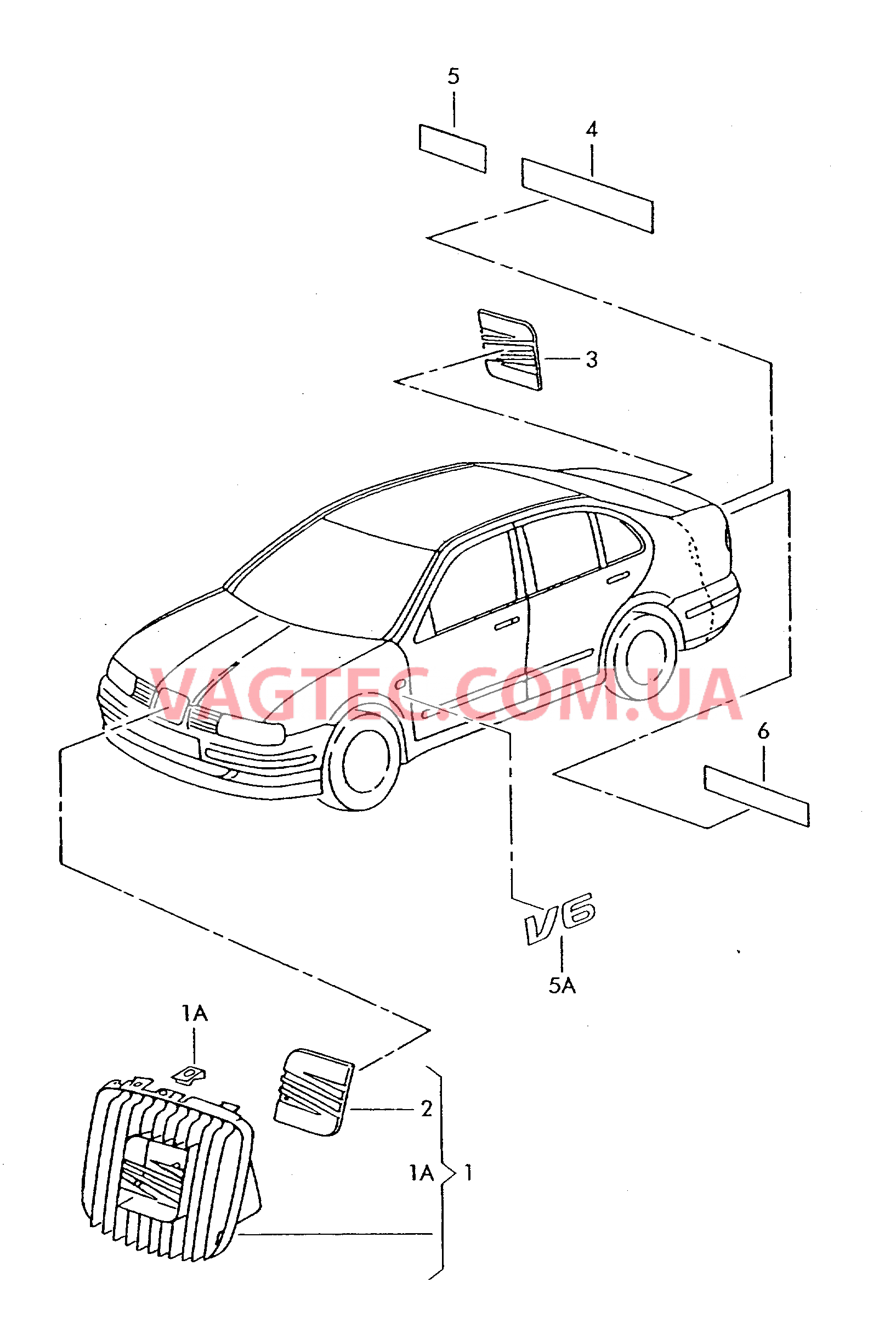 Надписи Решётка радиатора  для SEAT Toledo 2004
