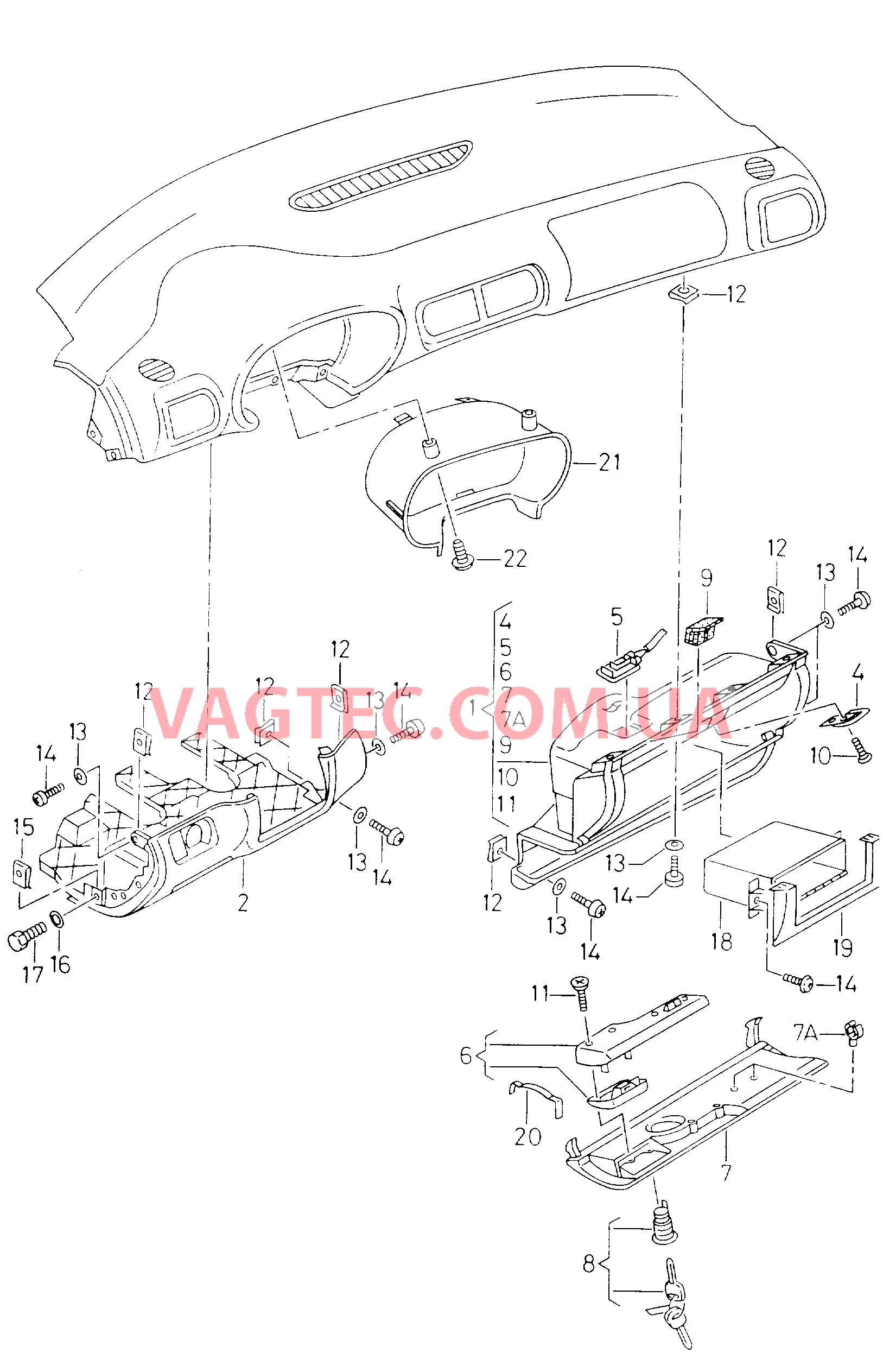 Вещевой ящик Вещевой отсек   F 1M-4-000 001>> для SEAT Leon 2002