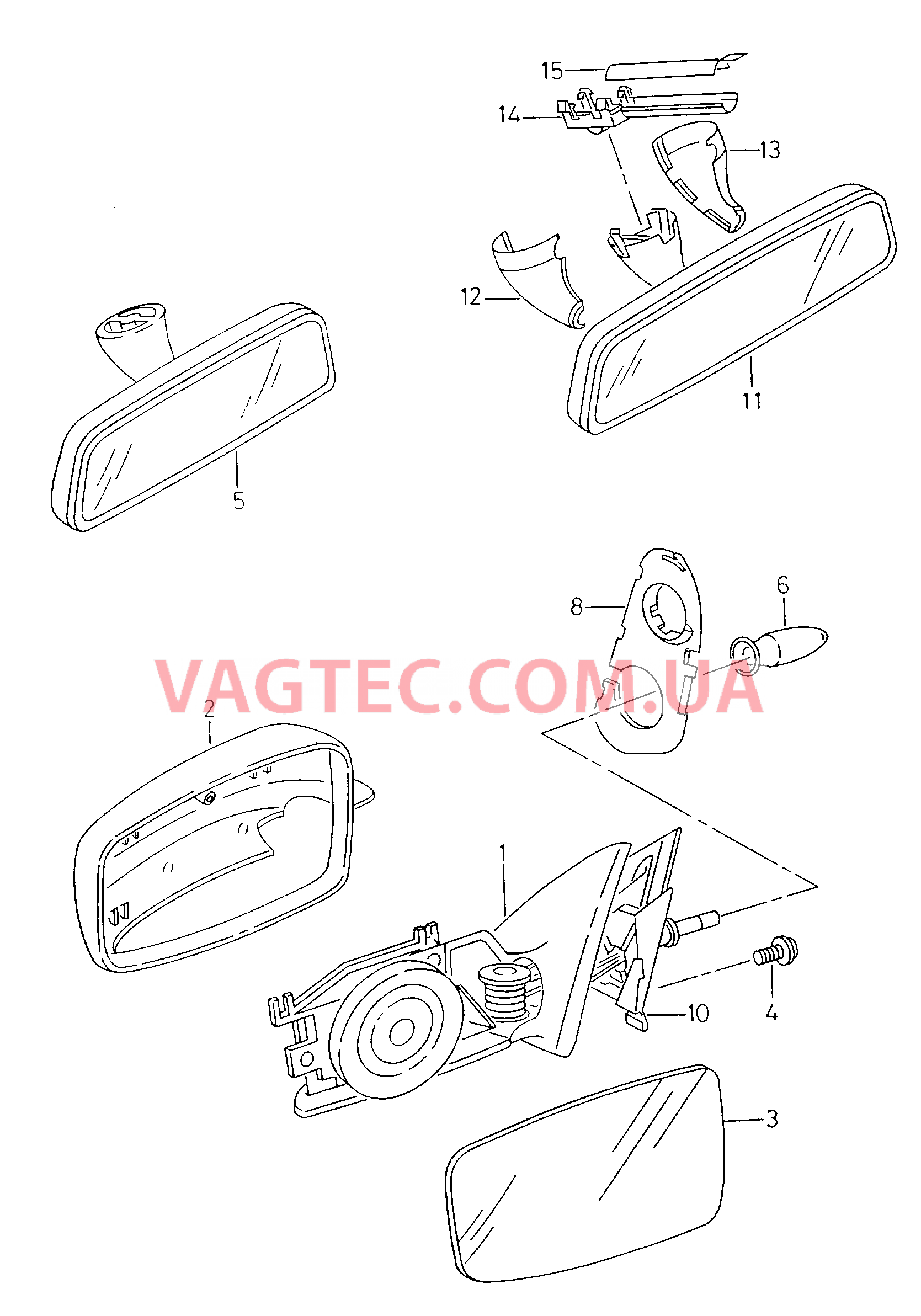 Наружные зеркала  D - 17.02.2003>> для SEAT Toledo 2002