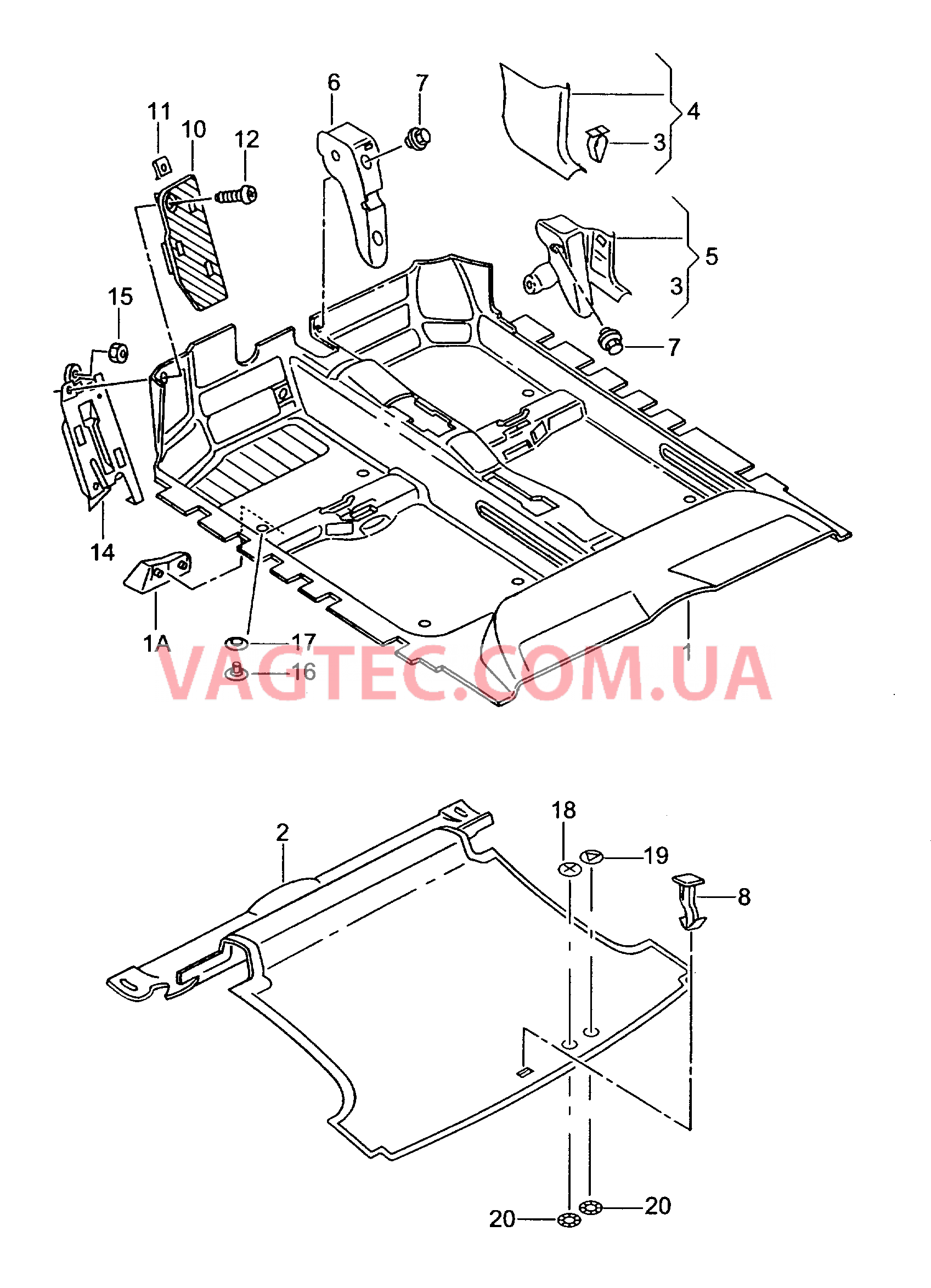 Коврики Облицовка стойки Упор для ног  для SEAT Toledo 2004