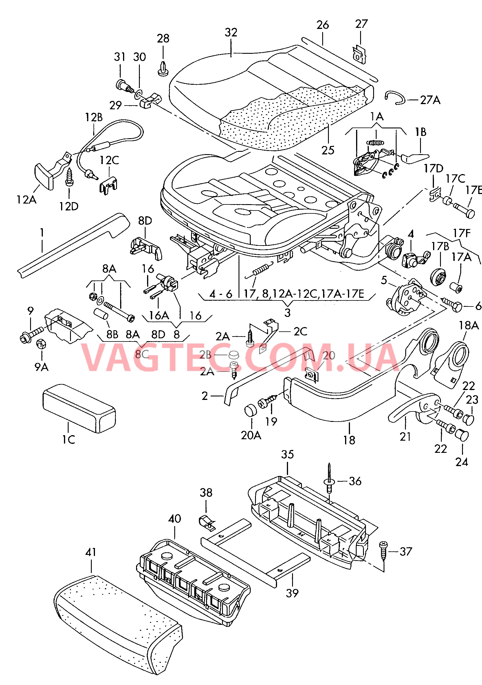 Сиденье  для VOLKSWAGEN GOLF 2002