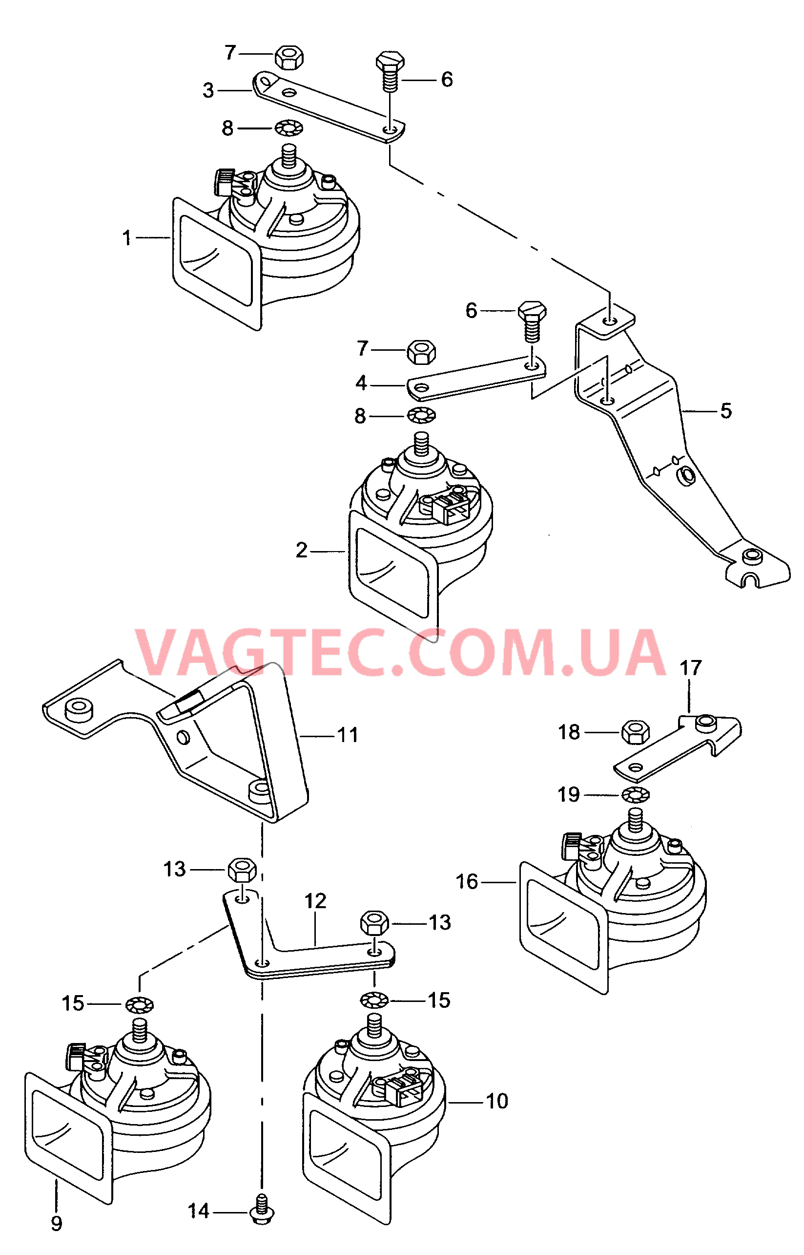 Cигнал звуковой  для SEAT Toledo 2001