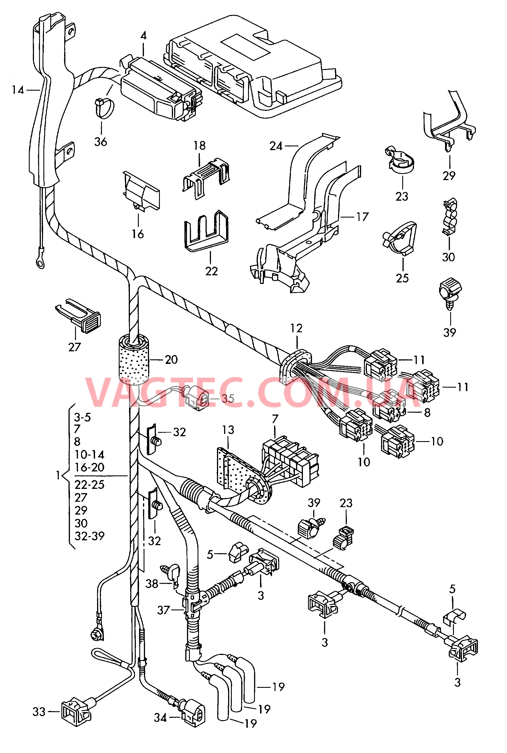 Жгут проводов для моторн. отс.  для SEAT Toledo 2000