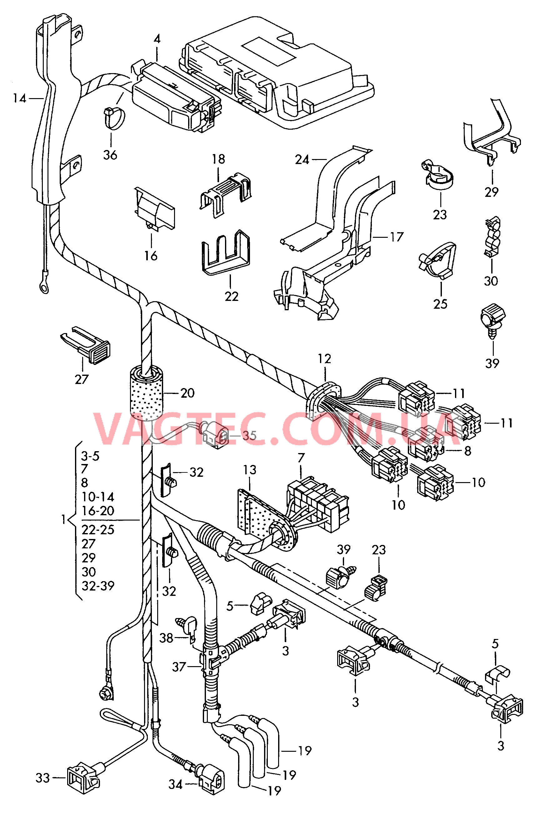 Жгут проводов для моторн. отс.  для SEAT Toledo 2004