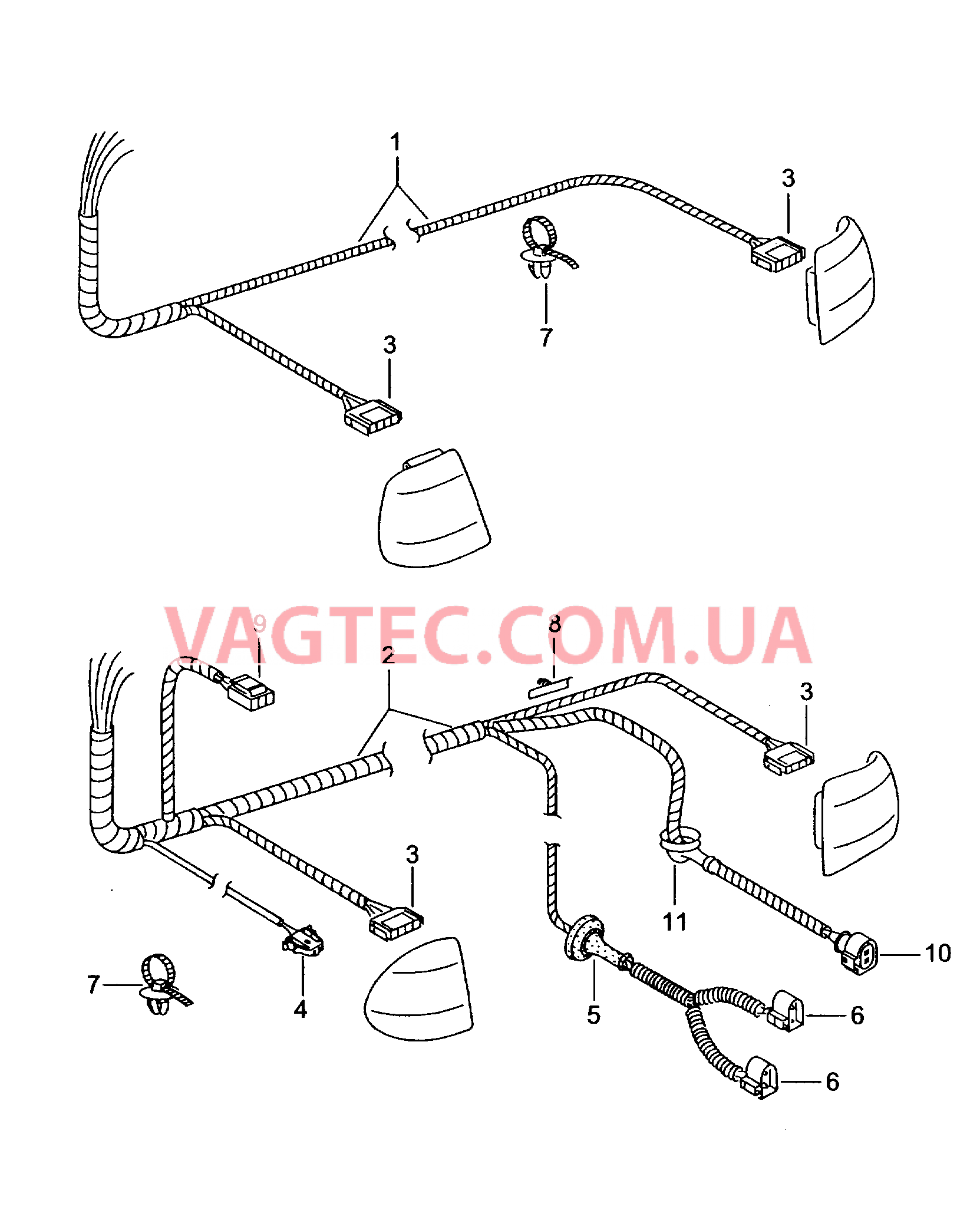 Жгут провдов для заднего фонаря  для SEAT Toledo 2004