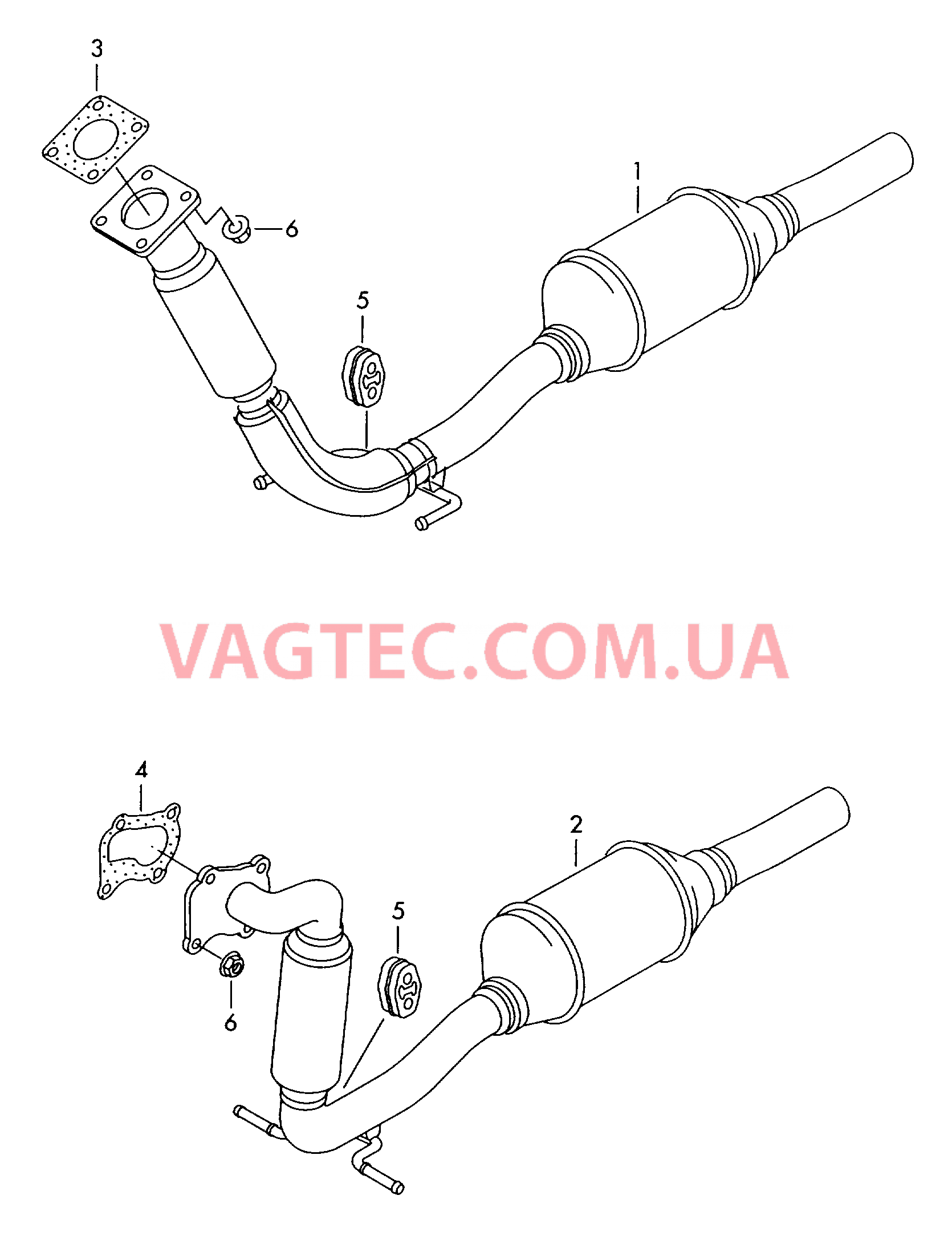 Труба выпуска ОГ с нейтрализат  для VOLKSWAGEN Polo 2002