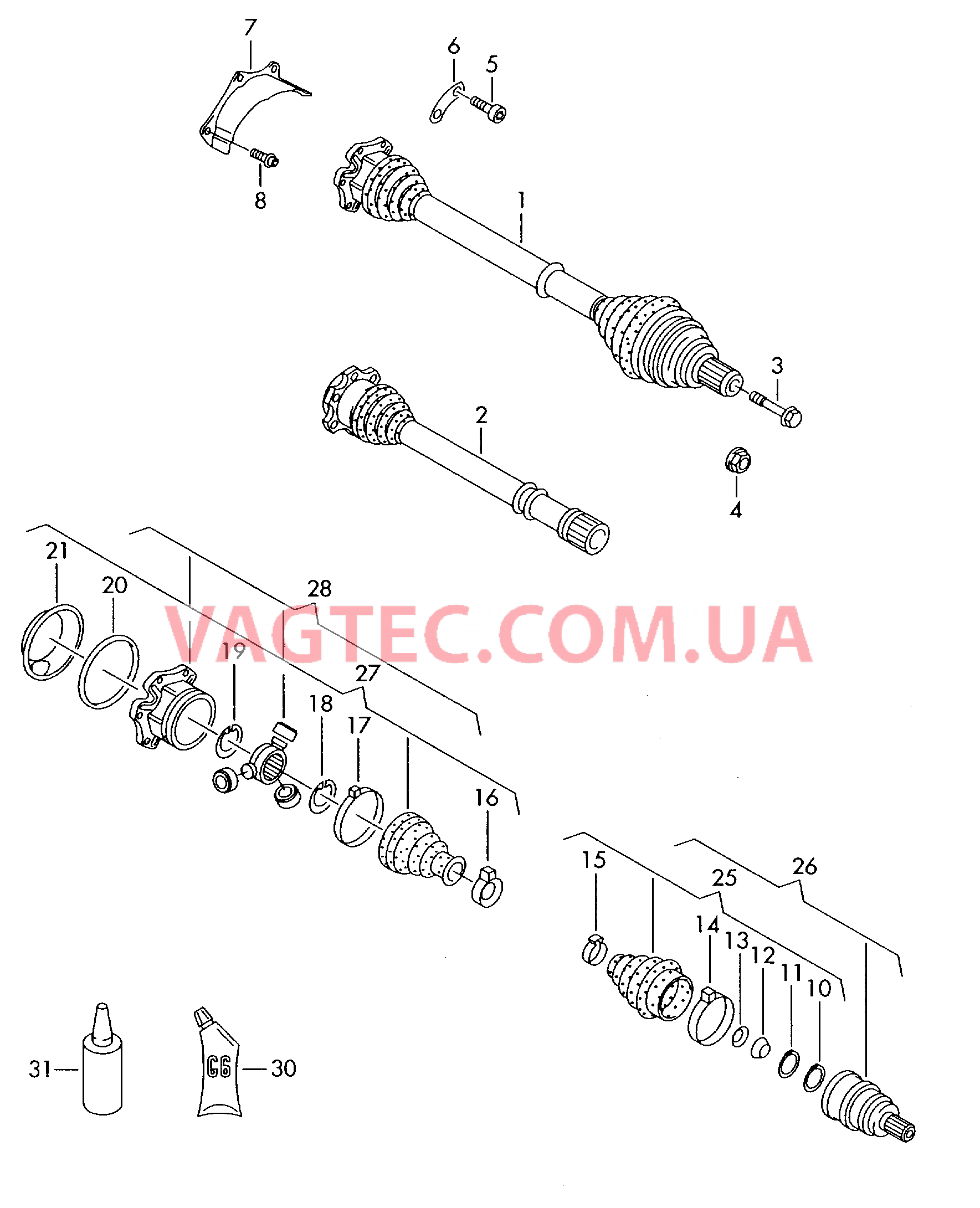 Приводной вал для механической КП  для SEAT Toledo 2002