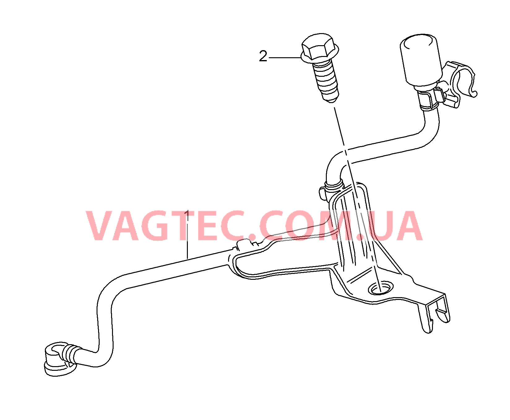 Трубка для удаления воздуха 7-ступенчатая КП DSG  для SEAT Ibiza 2015