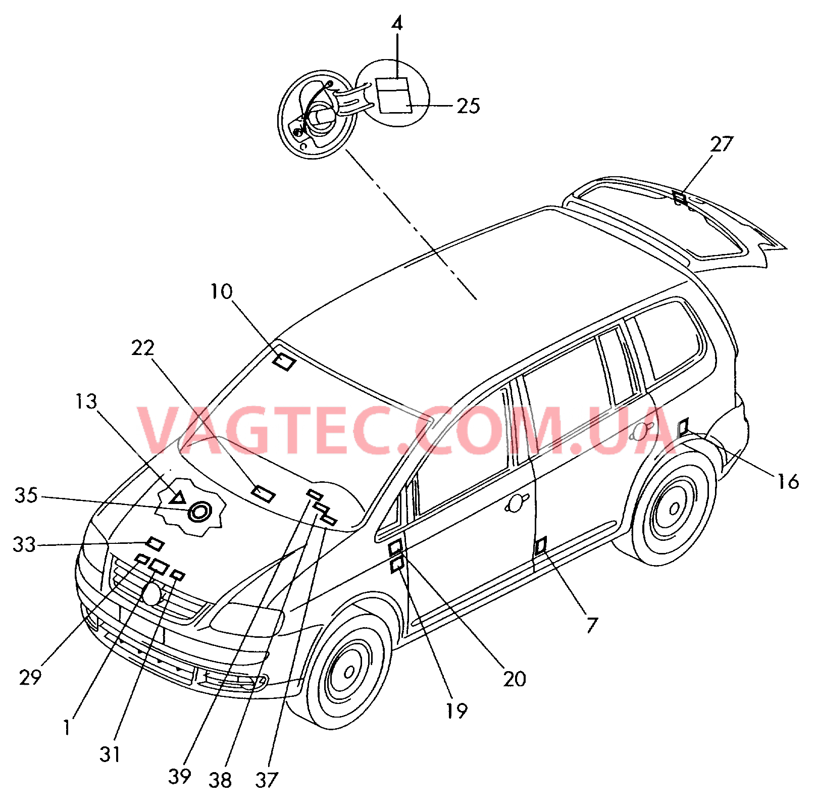 Таблички  для VOLKSWAGEN Touran 2010