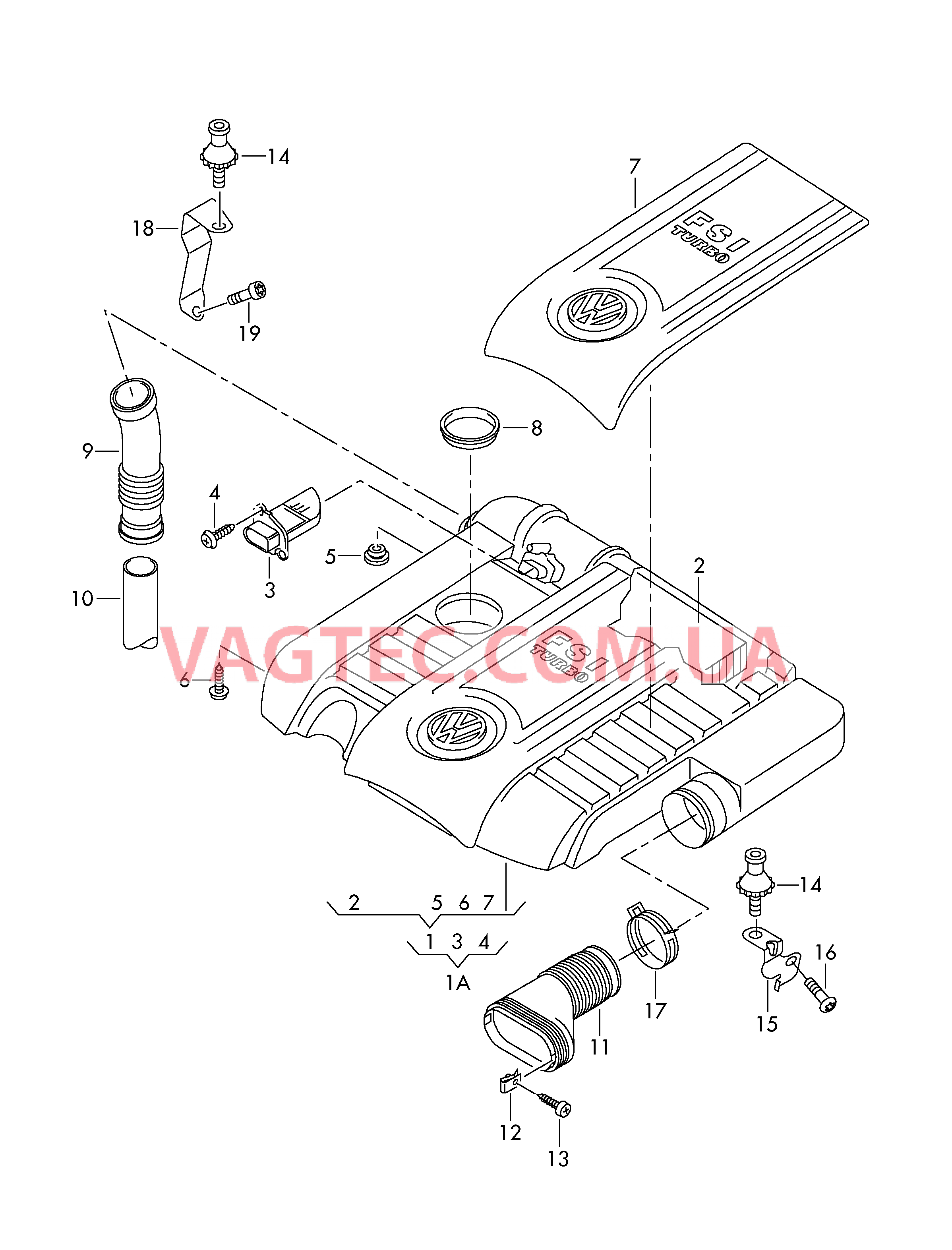 Возд. фильтр с сопутств. деталями  для VOLKSWAGEN GOLF 2007