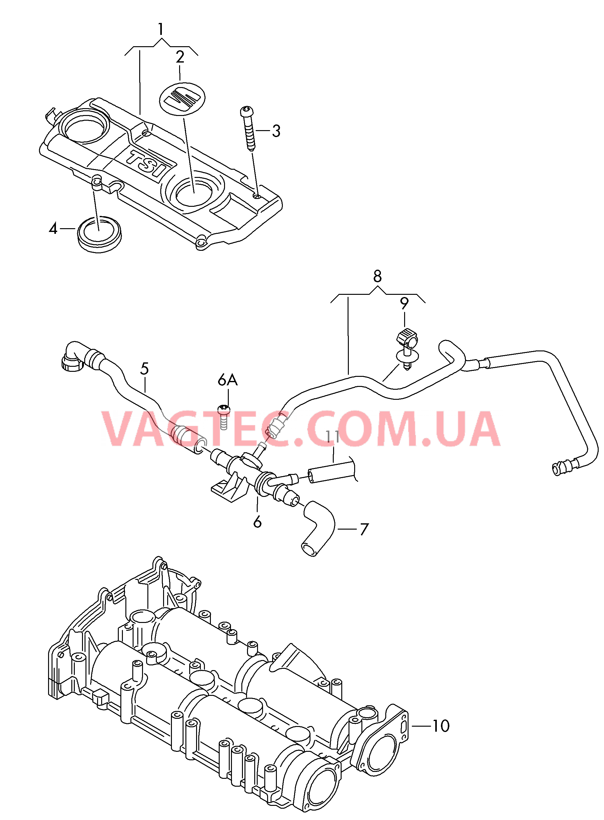 Защита картера двигателя Вентиляция для блока цилиндров  для SEAT Toledo 2013