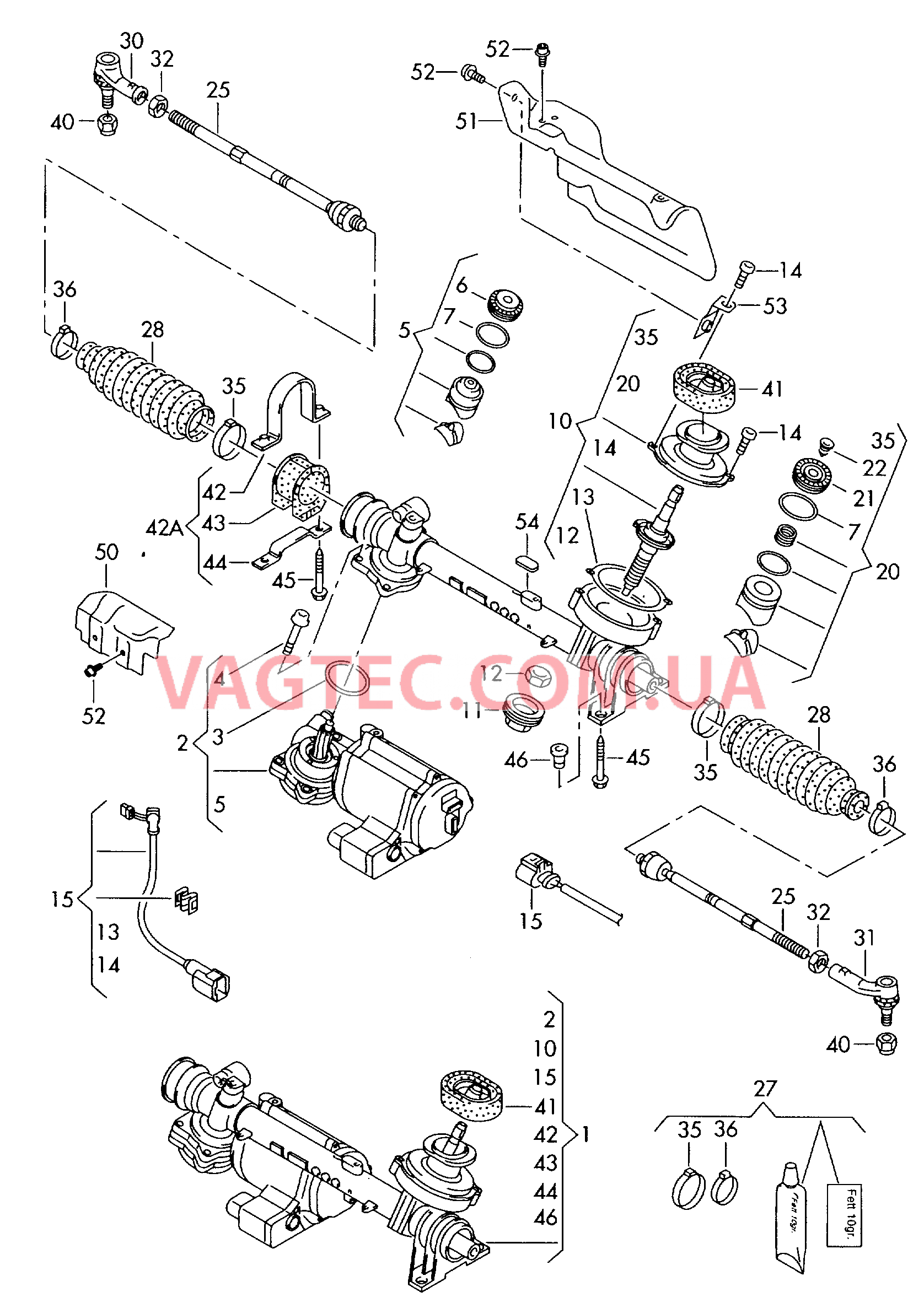 Рулевой механизм VW JETTA  для а/м с электро/механическим усилителем рулевого управления  для VOLKSWAGEN Jetta 2006