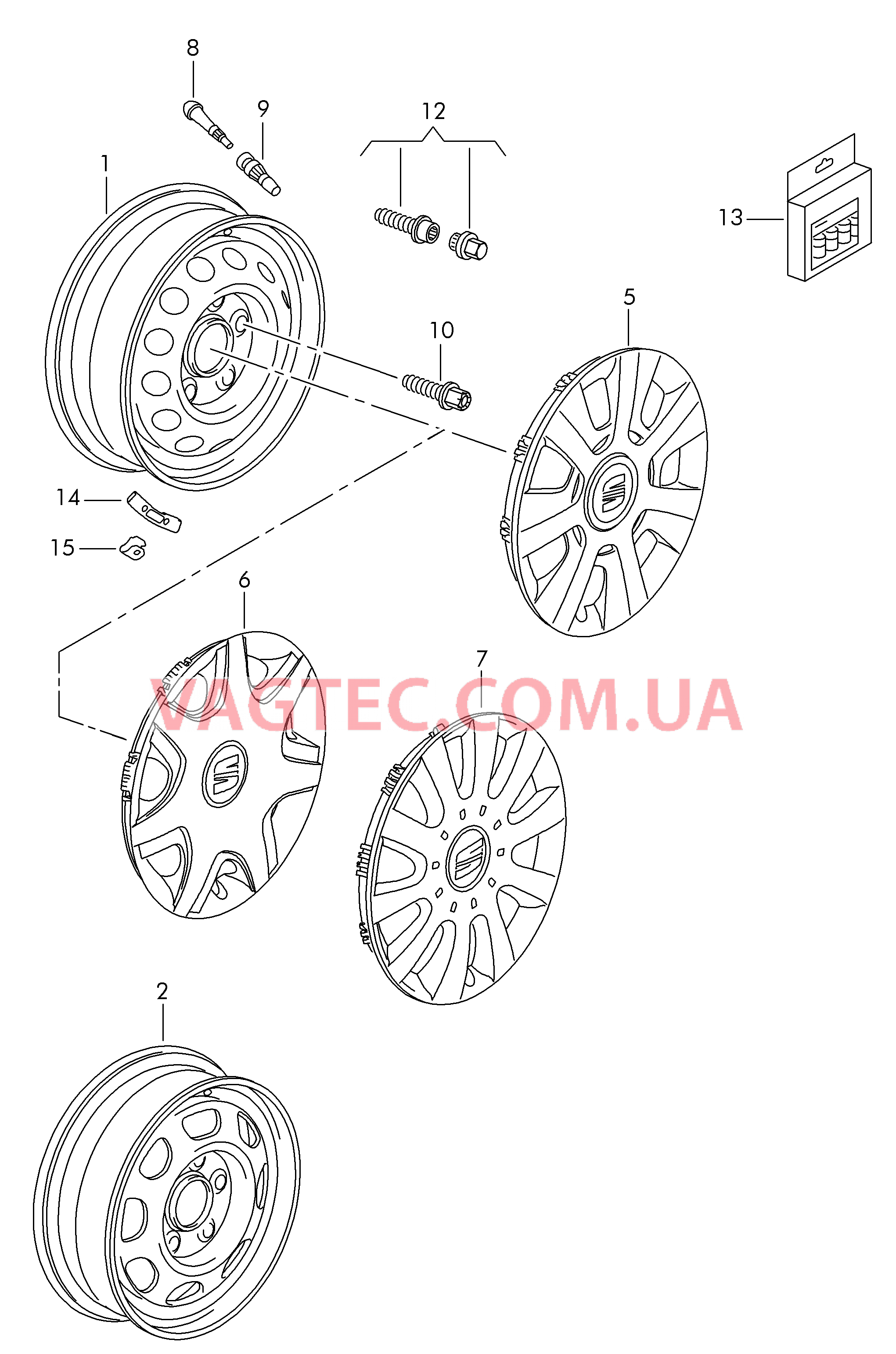 Стальной диск  для SEAT Altea 2004