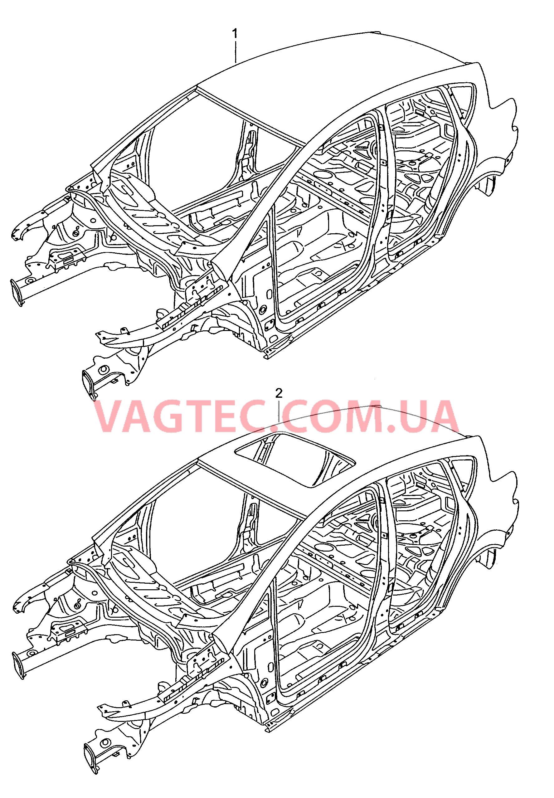 Кузов грунтованный,без капота, крышки багаж.,двер. и крыльев  для SEAT Toledo 2006