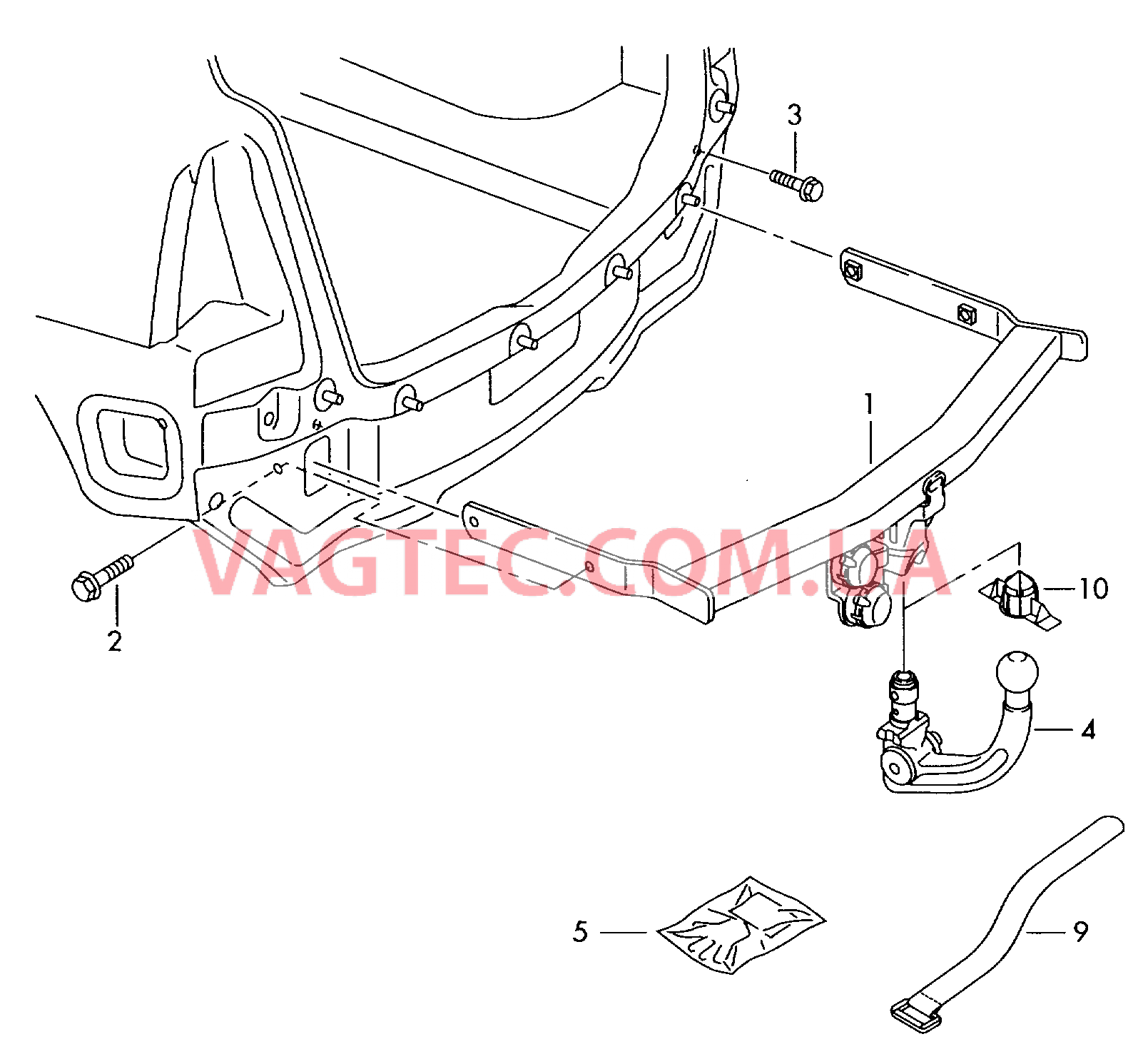 ТСУ (шаровой наконечник)  для SEAT Altea 2015