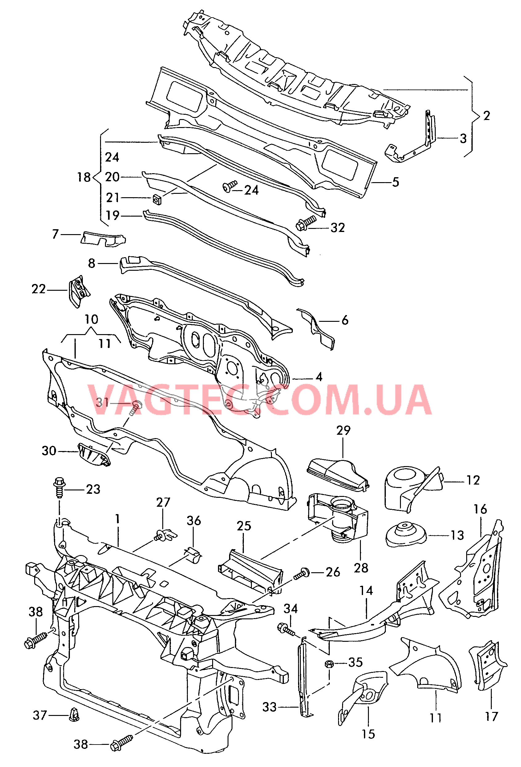 Передняя часть кузова  для SEAT Altea 2005