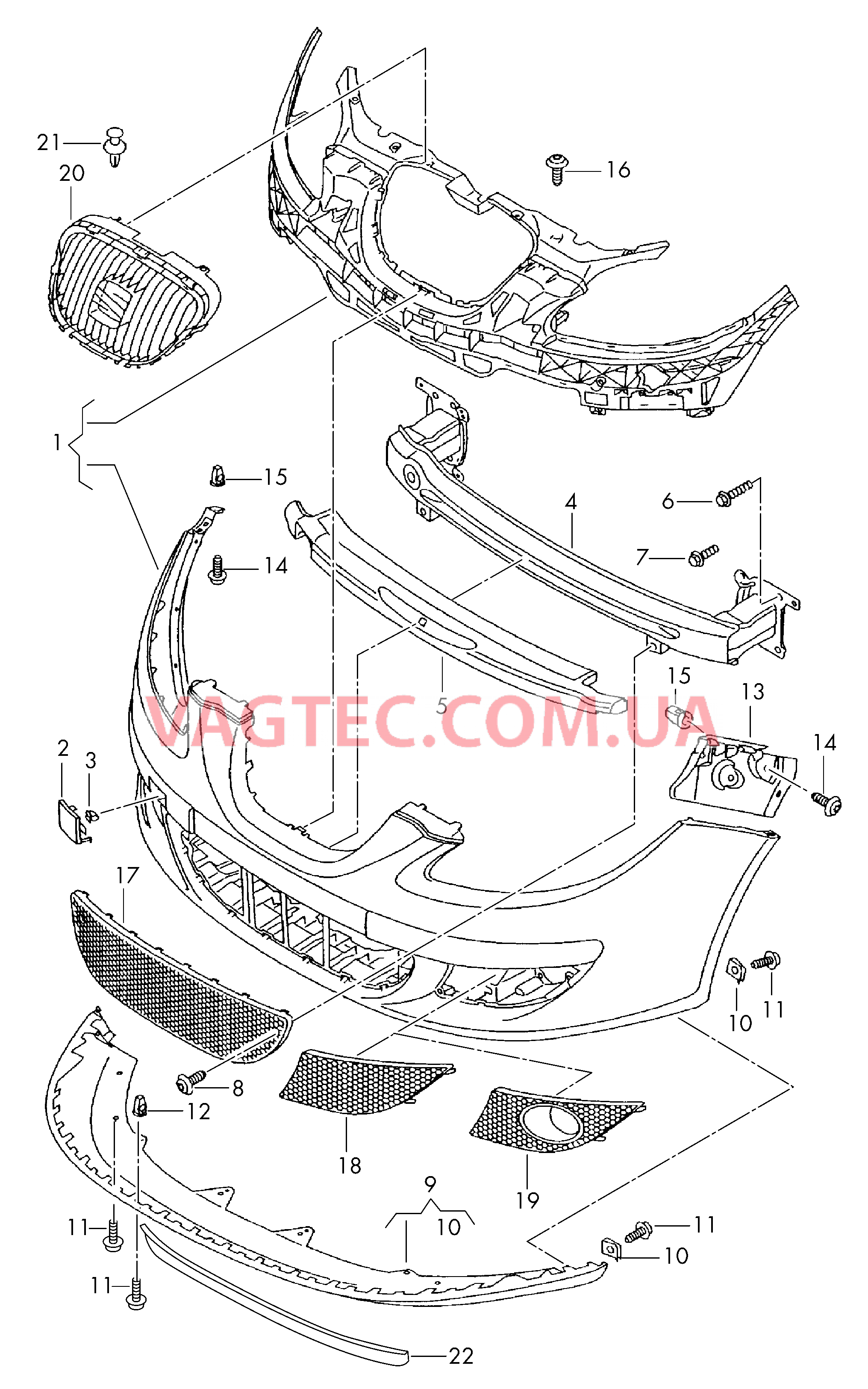 Бампер  F             >> 5Р-9-053 200* для SEAT Toledo 2005