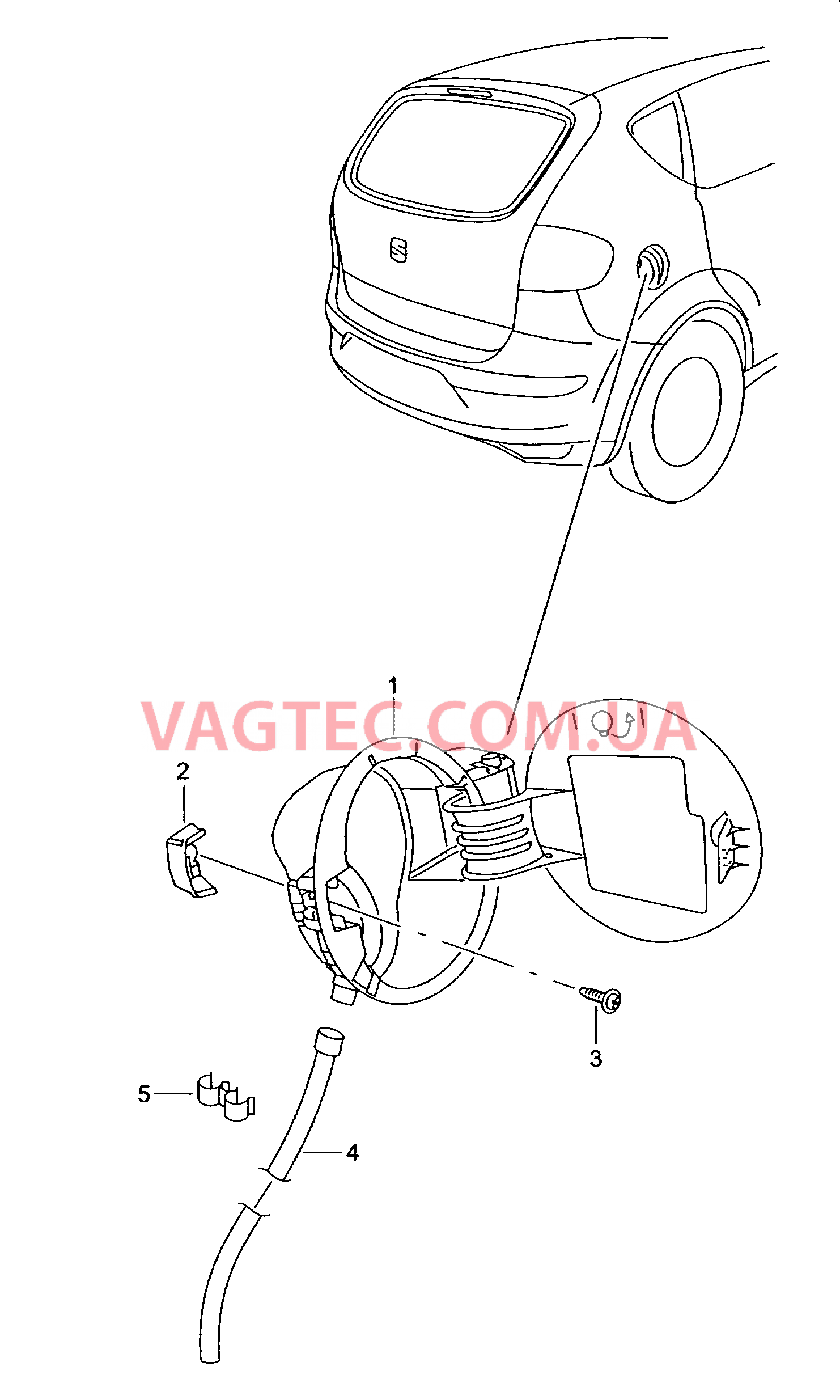 Крышка лючка залив. горловины  для SEAT Toledo 2006