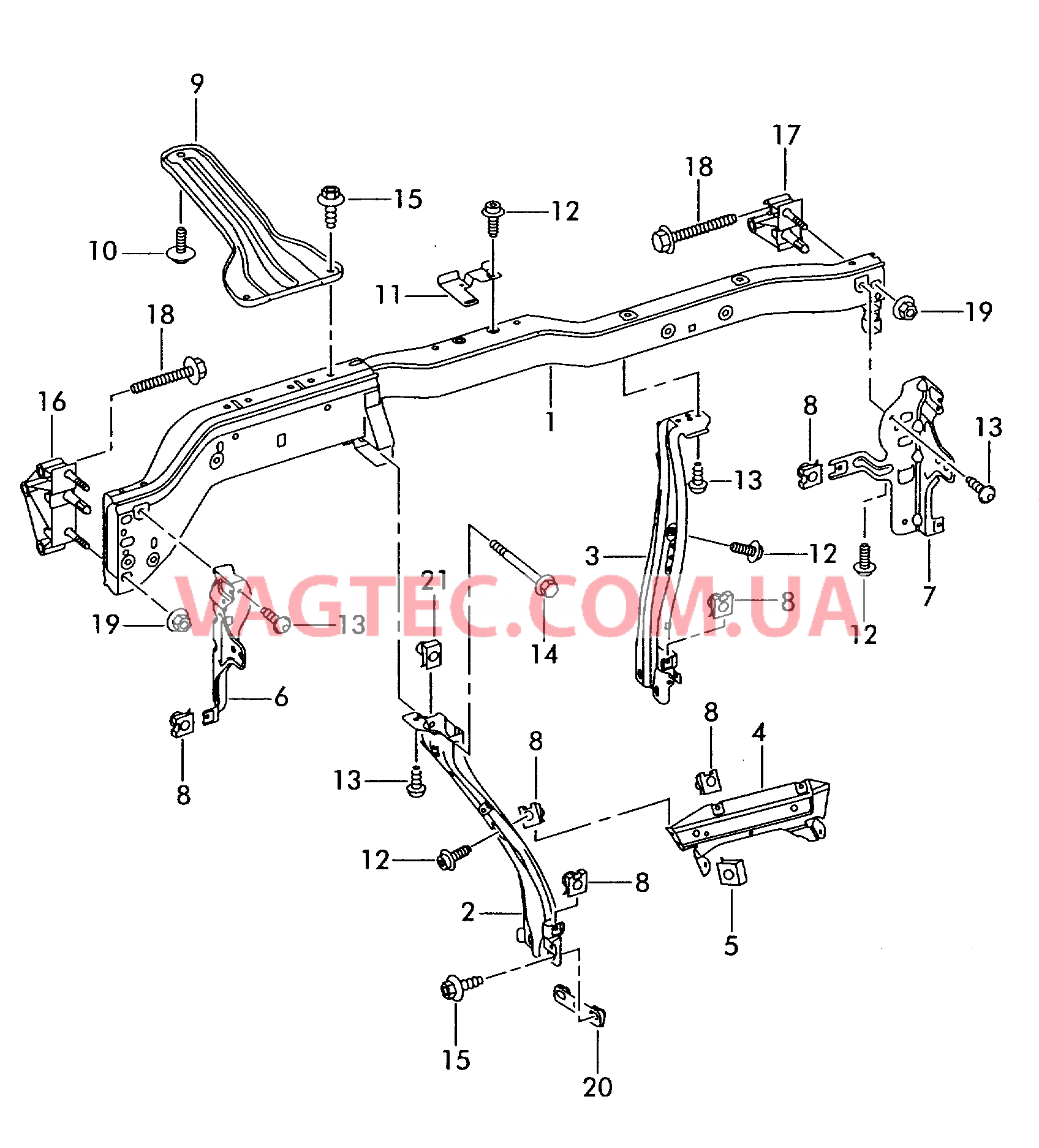 Поперечина передней панели  для SEAT Altea 2005