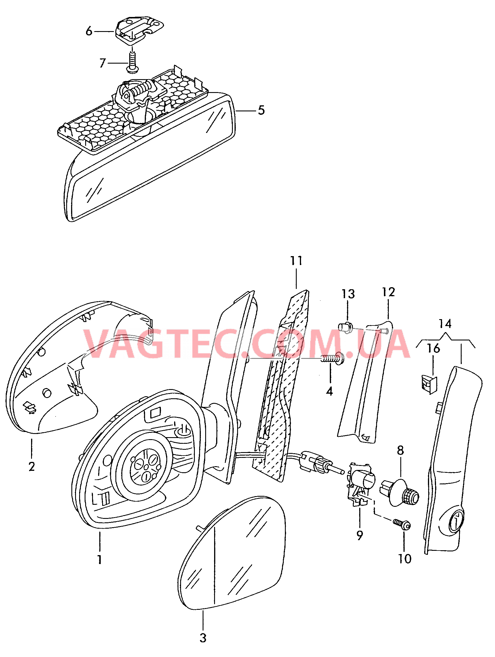 Наружные зеркала  для SEAT Altea 2006