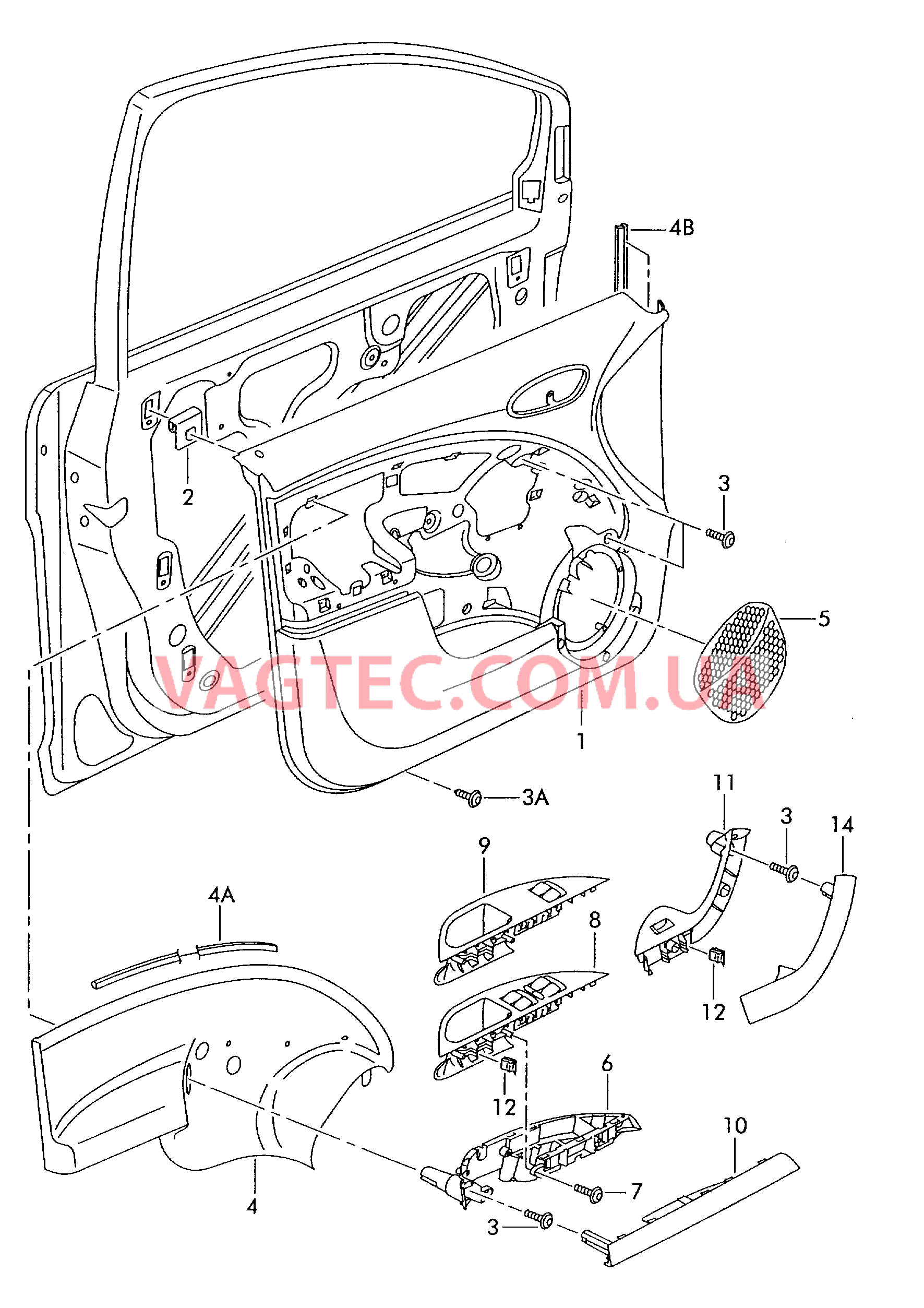 Обивка двери  для SEAT Toledo 2008