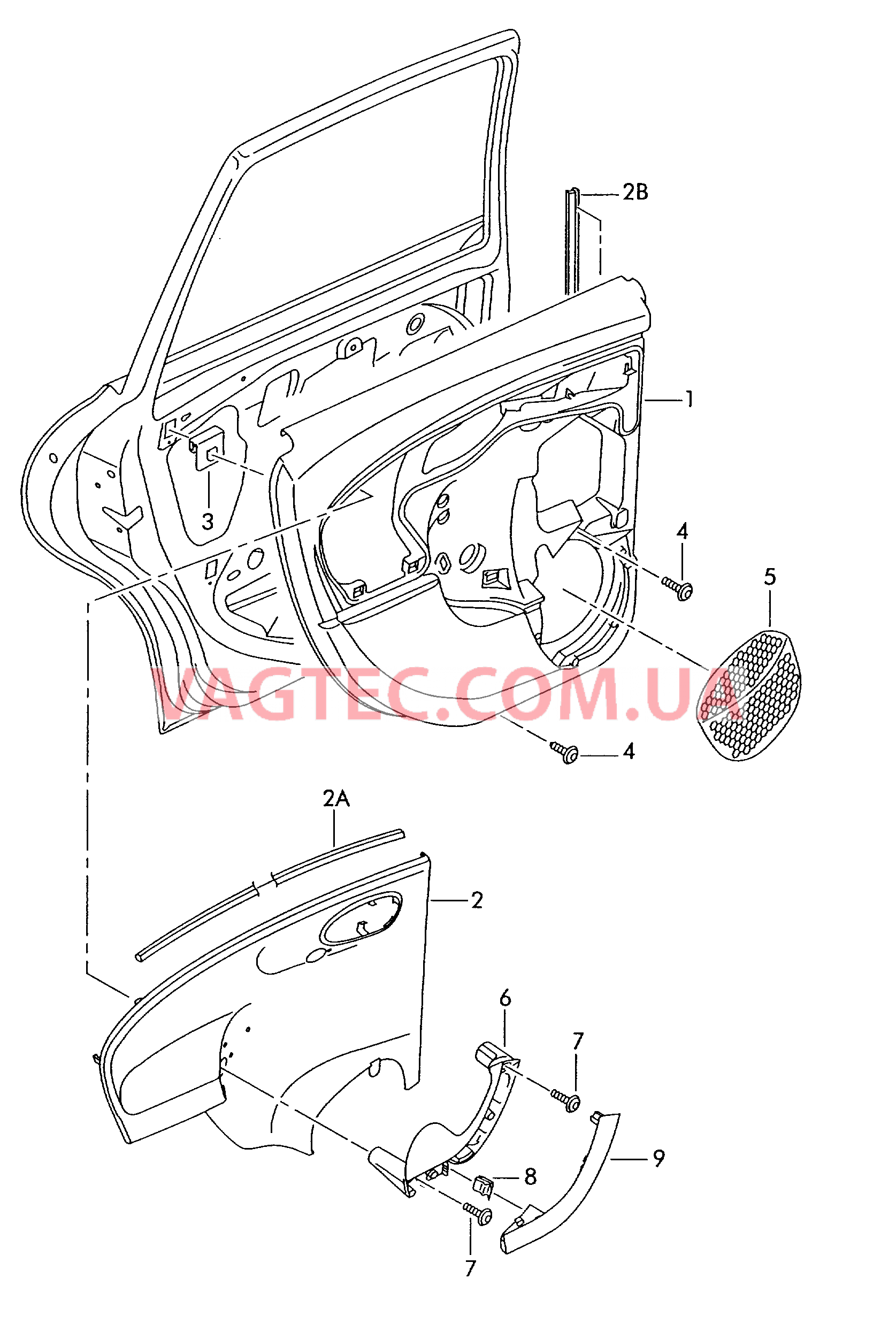 Обивка двери  для SEAT Altea 2005