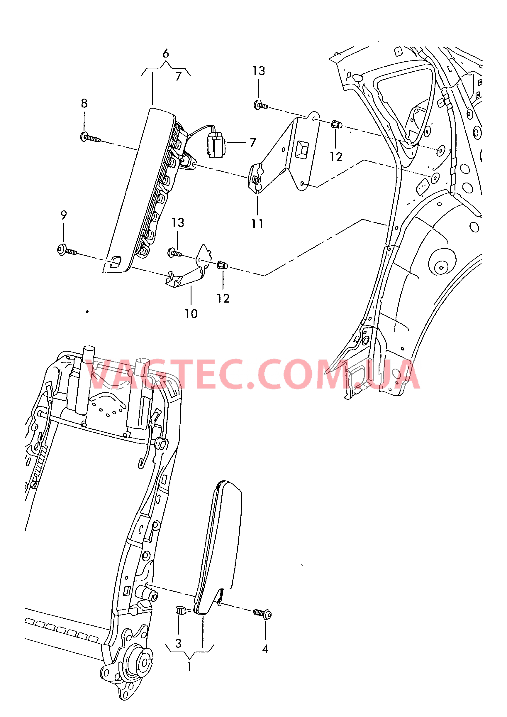 Модуль боковой подушки безоп.  для SEAT Altea 2009