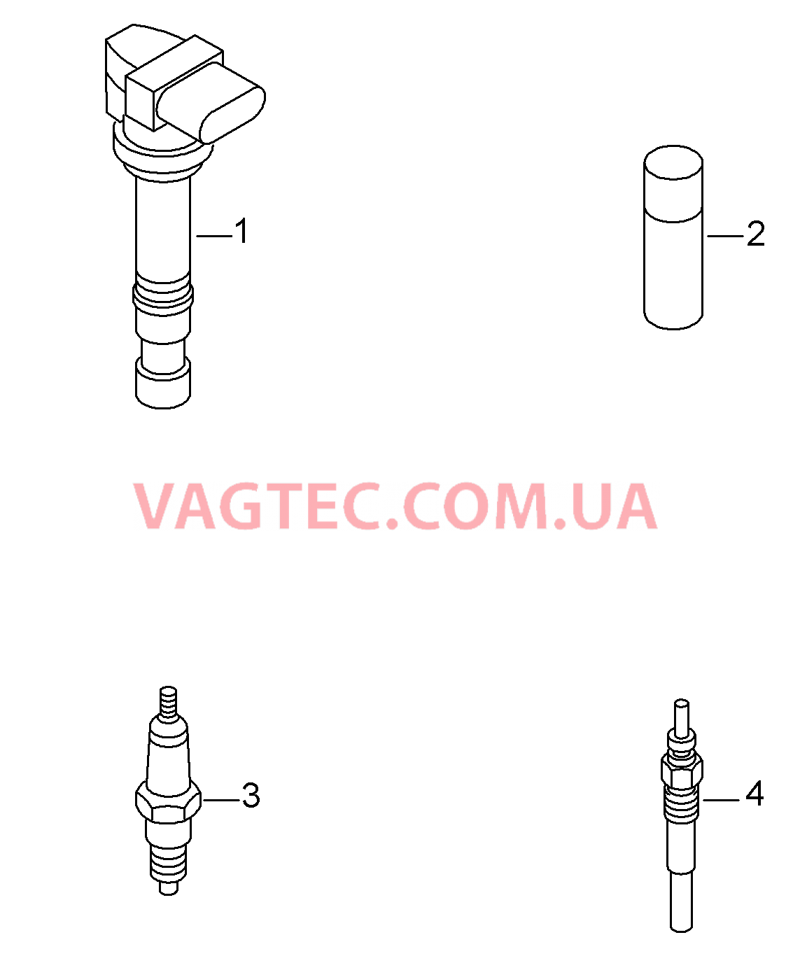 Катушка зажигания Cвеча зажигания Cвеча накаливания  для VOLKSWAGEN Passat 2013
