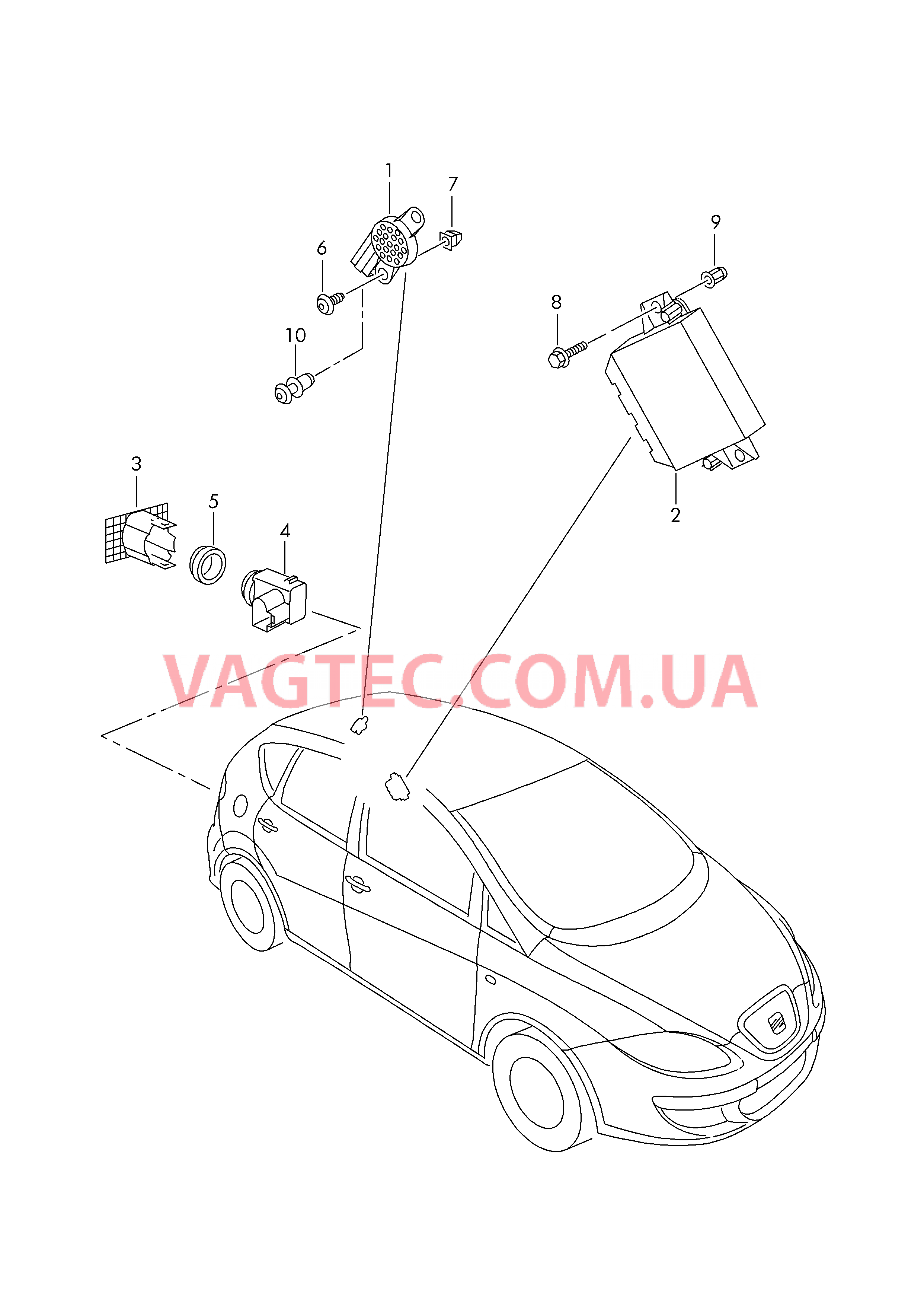 Парковочный ассистент  F 1Р-8-052 501>>*1Р-9-057 500 для SEAT Leon 2008