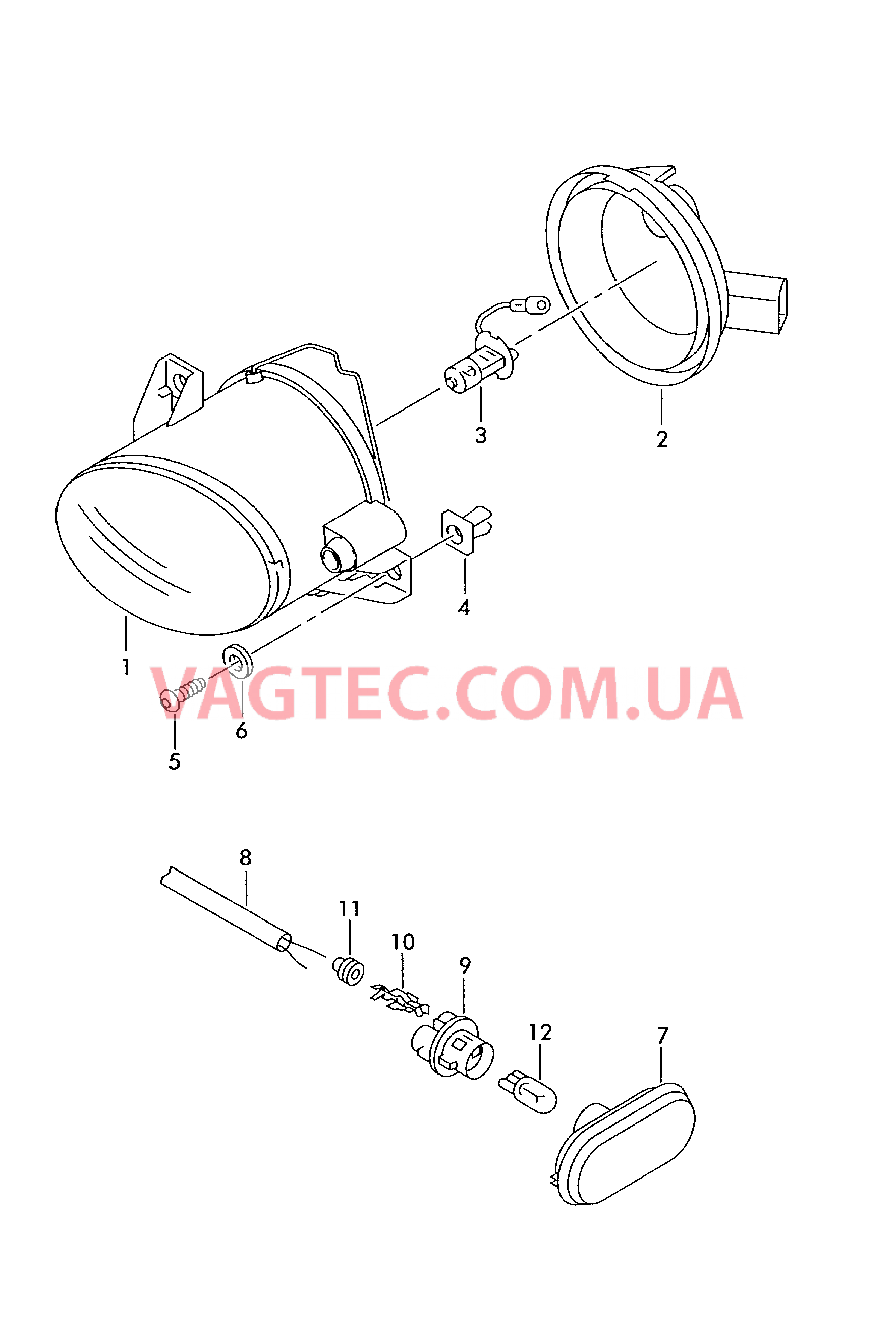 Галоген. противотуманная фара Фонарь указателя поворота   F             >> 5Р-9-053 200 для SEAT Altea 2007