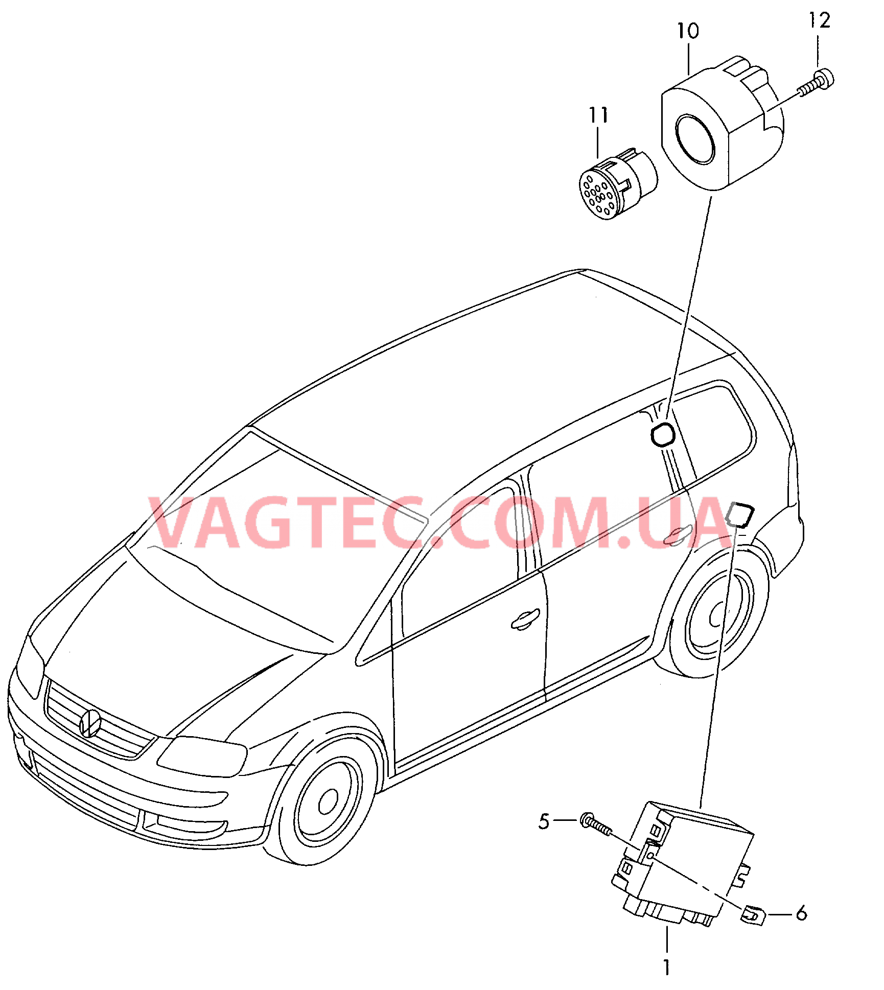 Электрические детали для прицепа  для SEAT Toledo 2006