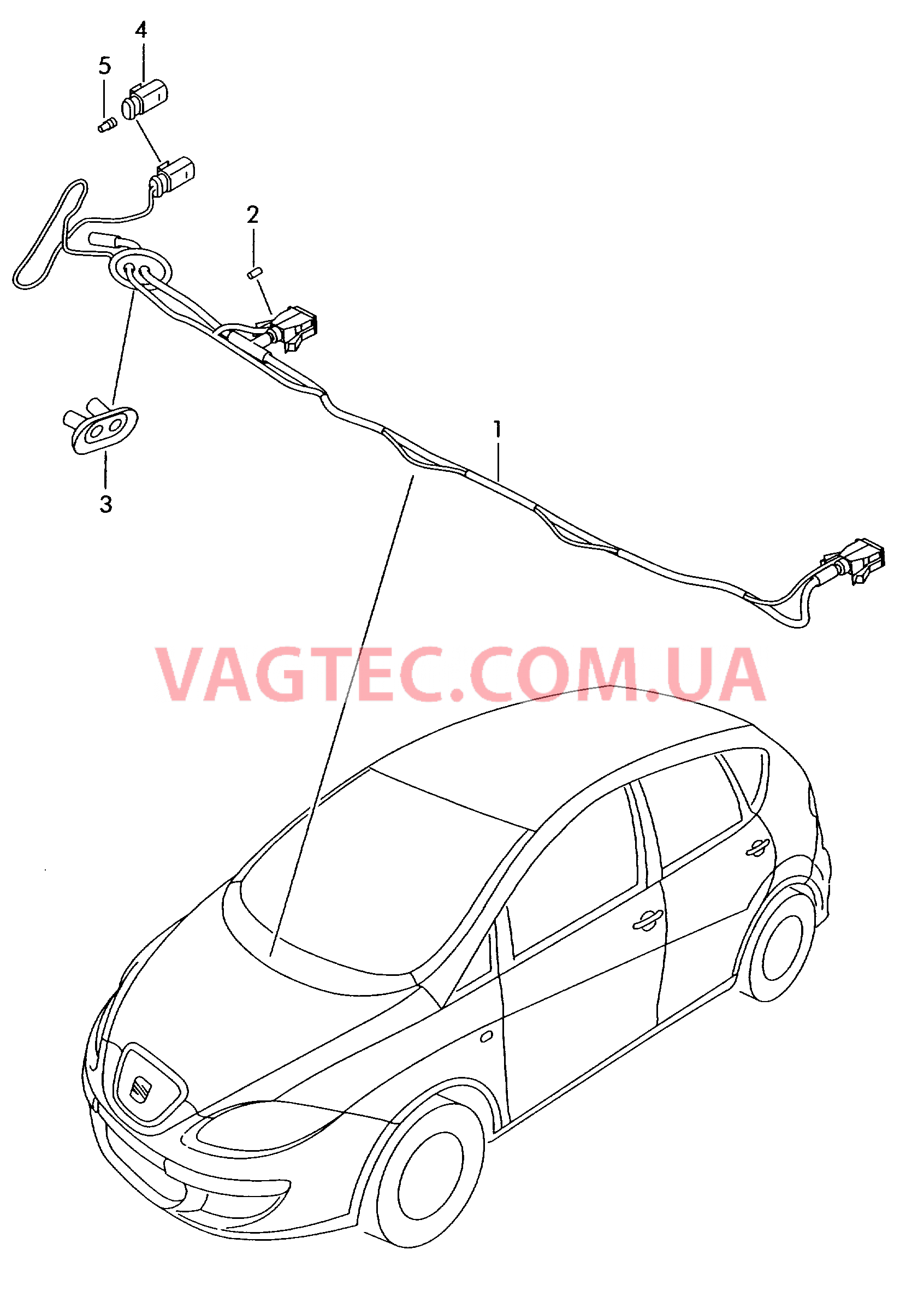 Провода подогрева жиклёров  для SEAT Leon 2010