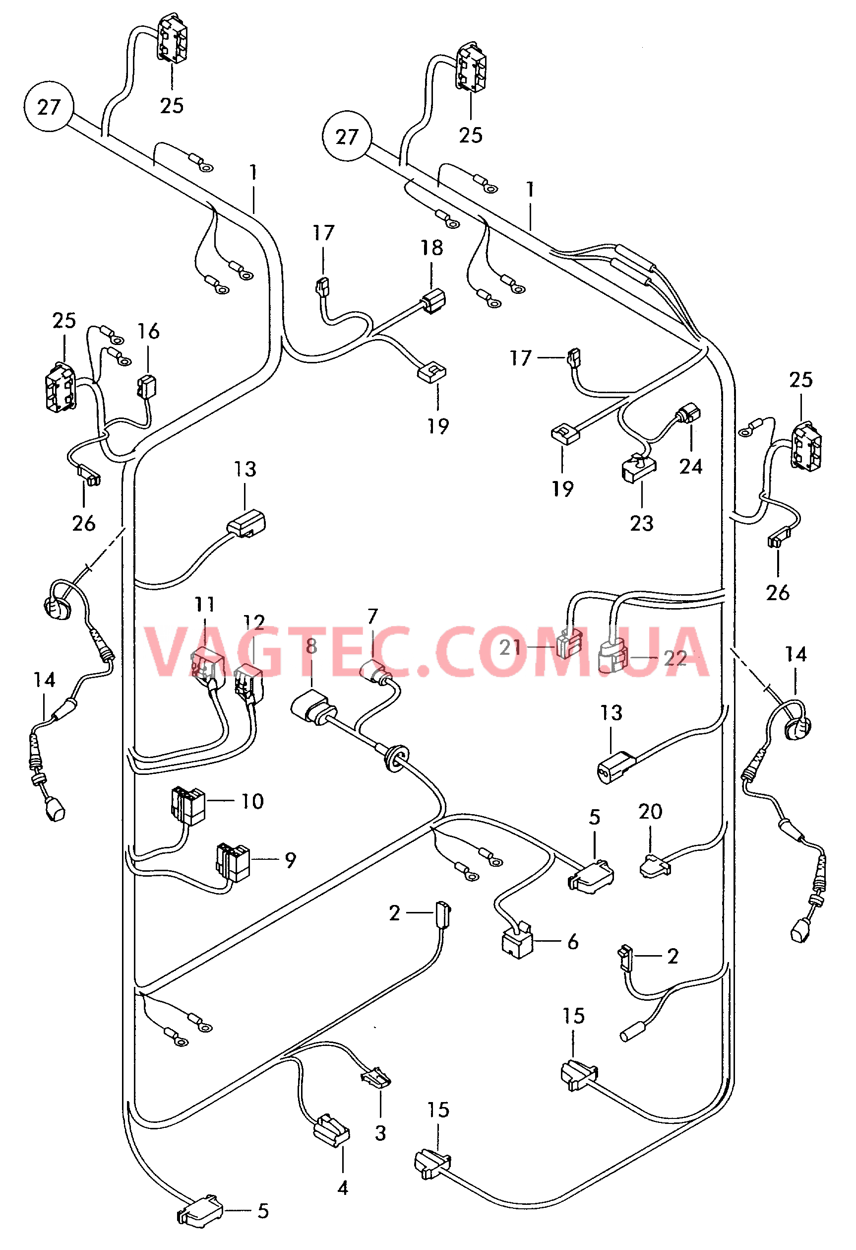 Детали не в сборе Жгут проводов для салона                       Область:  для SEAT Altea 2007