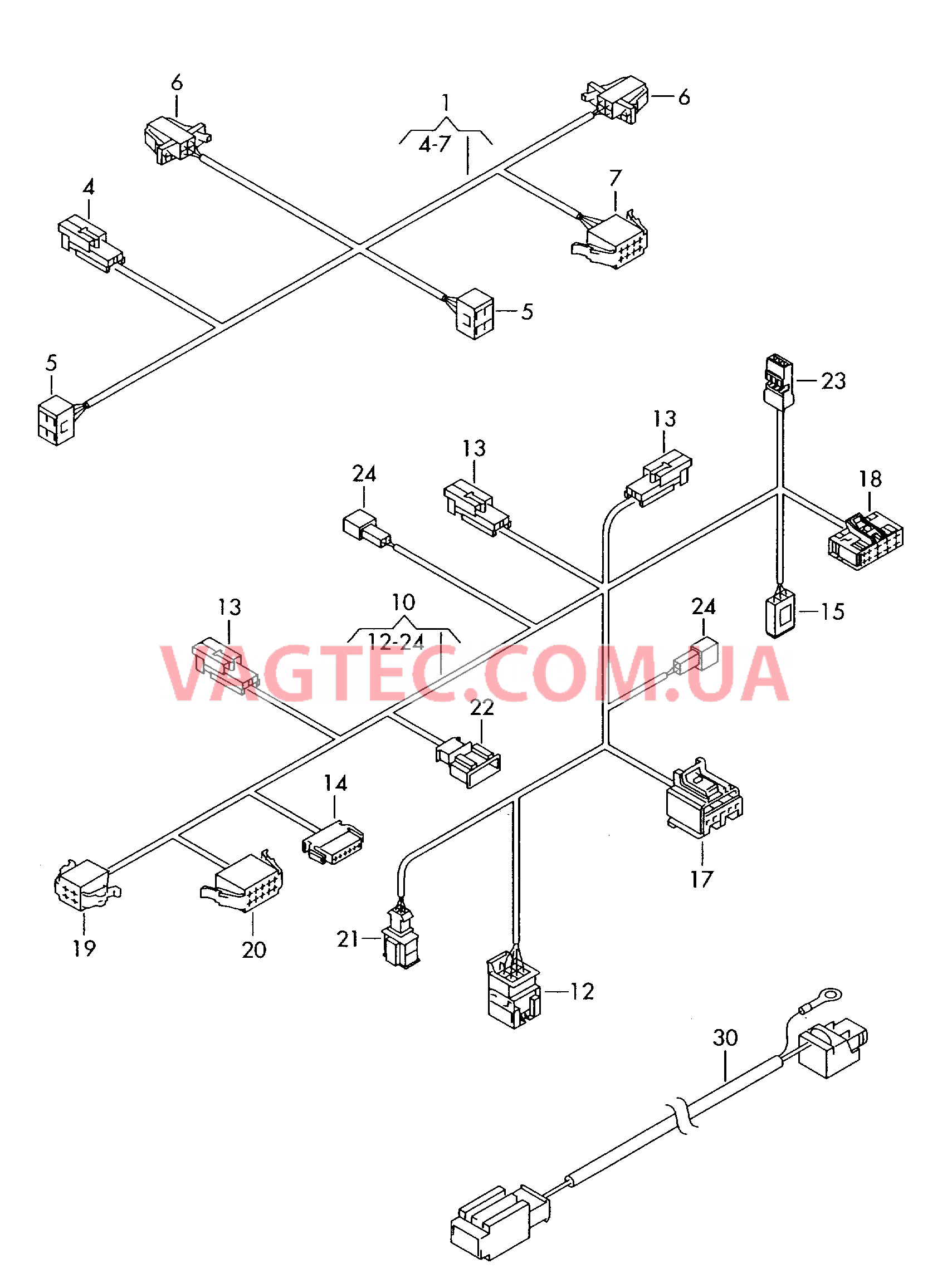 Кабель-адаптер основания подушки сиденья  ------------------------------ Жгут проводов каркаса сиденья  для VOLKSWAGEN Scirocco 2016