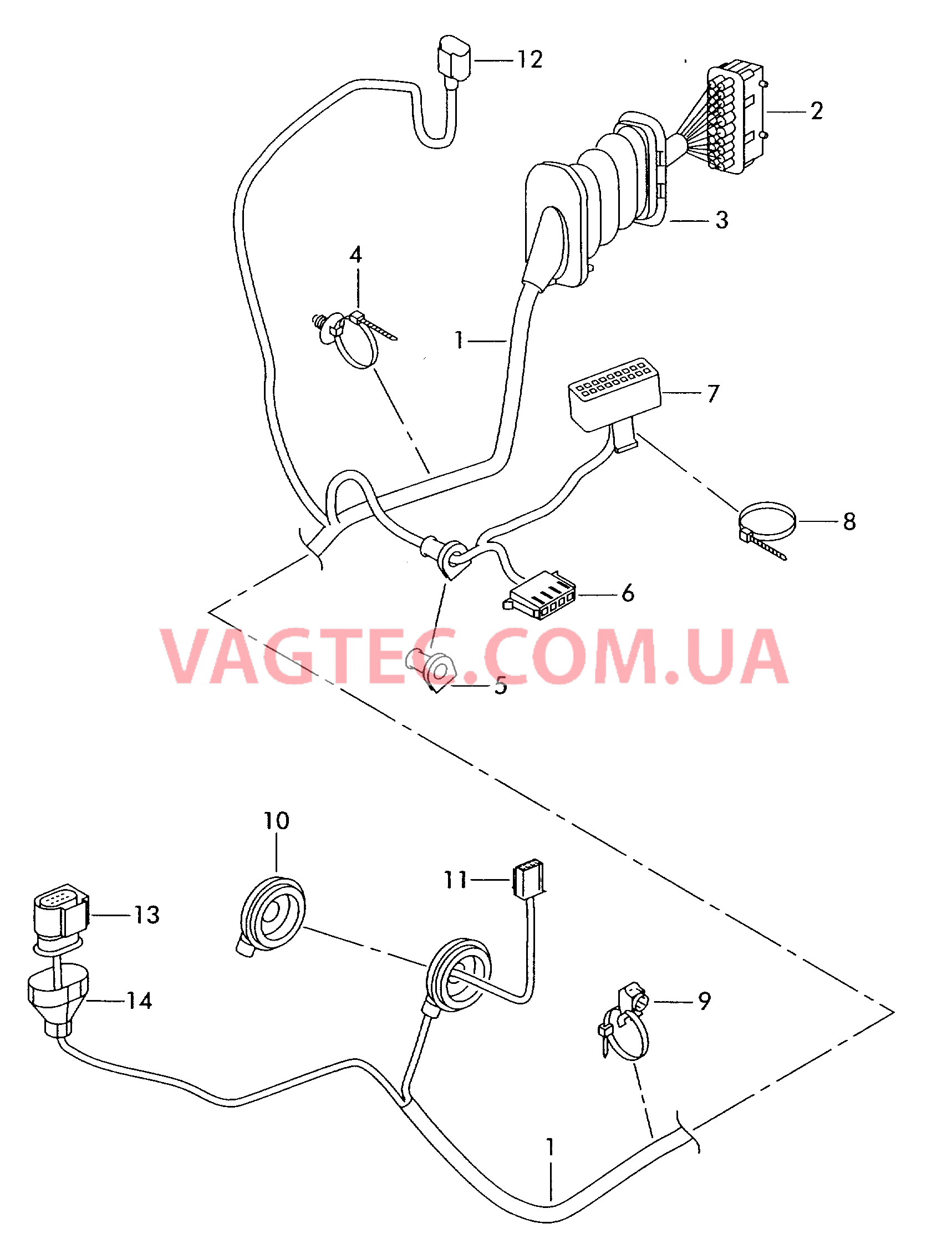 Жгут проводов двери  для SEAT Leon 2007