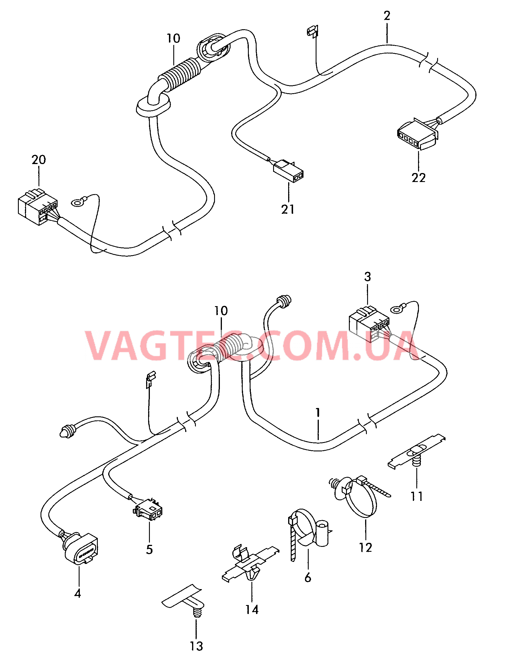 Жгут проводов двери багажного отсека  для SEAT Altea 2005