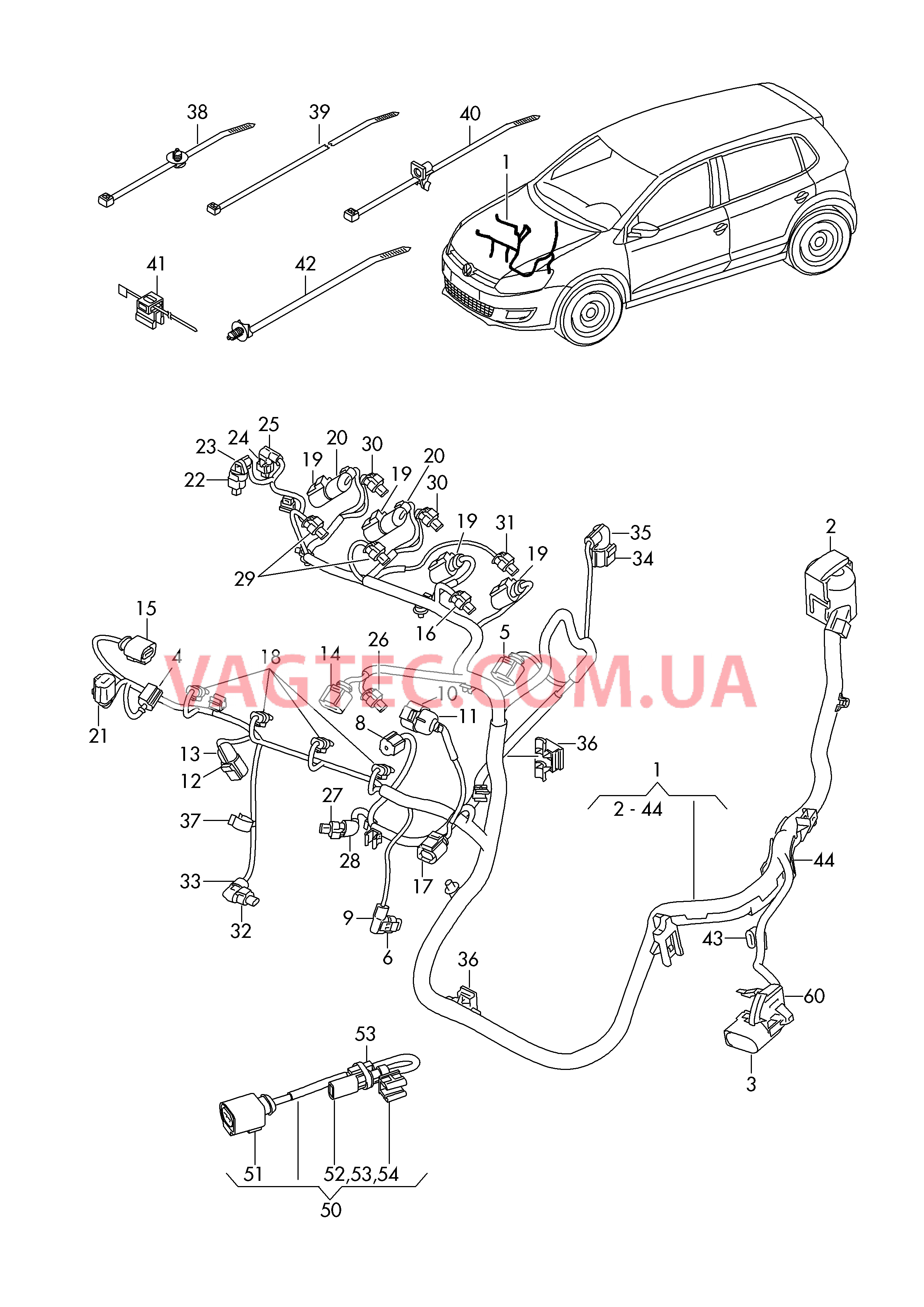 Жгут проводов для двигателя  для SEAT Ibiza 2016
